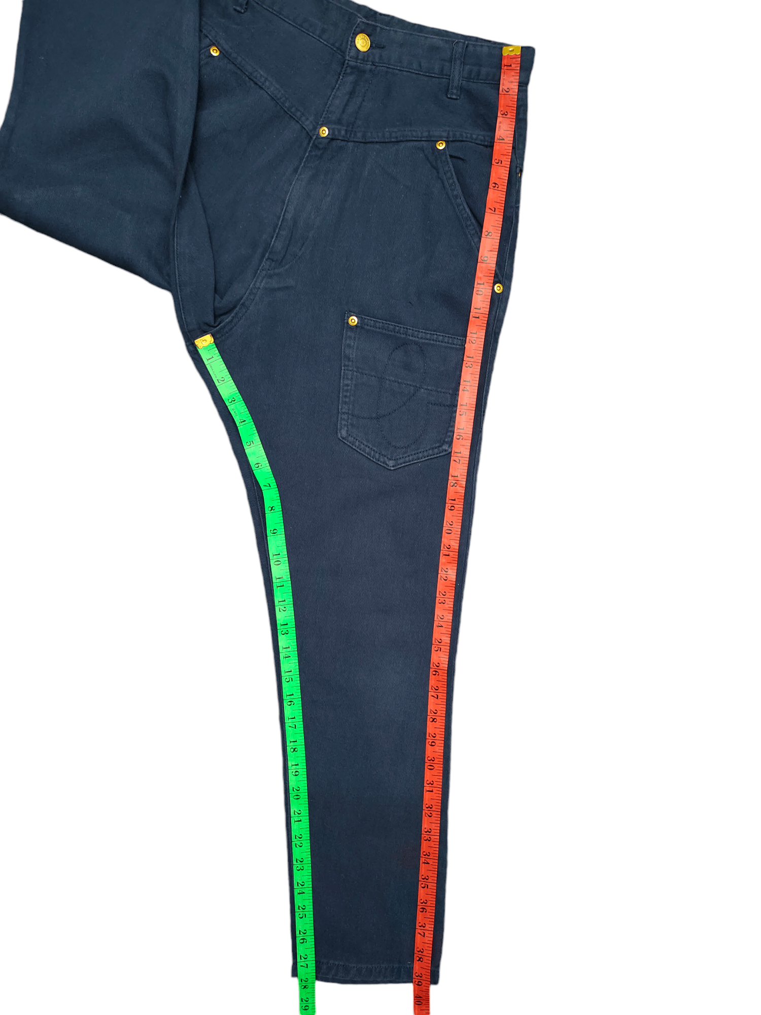 Issey Miyake Mercibeaucoup Issey Miyake Drop Crotch Reverse Denim Pants Size US 29 - 7 Thumbnail