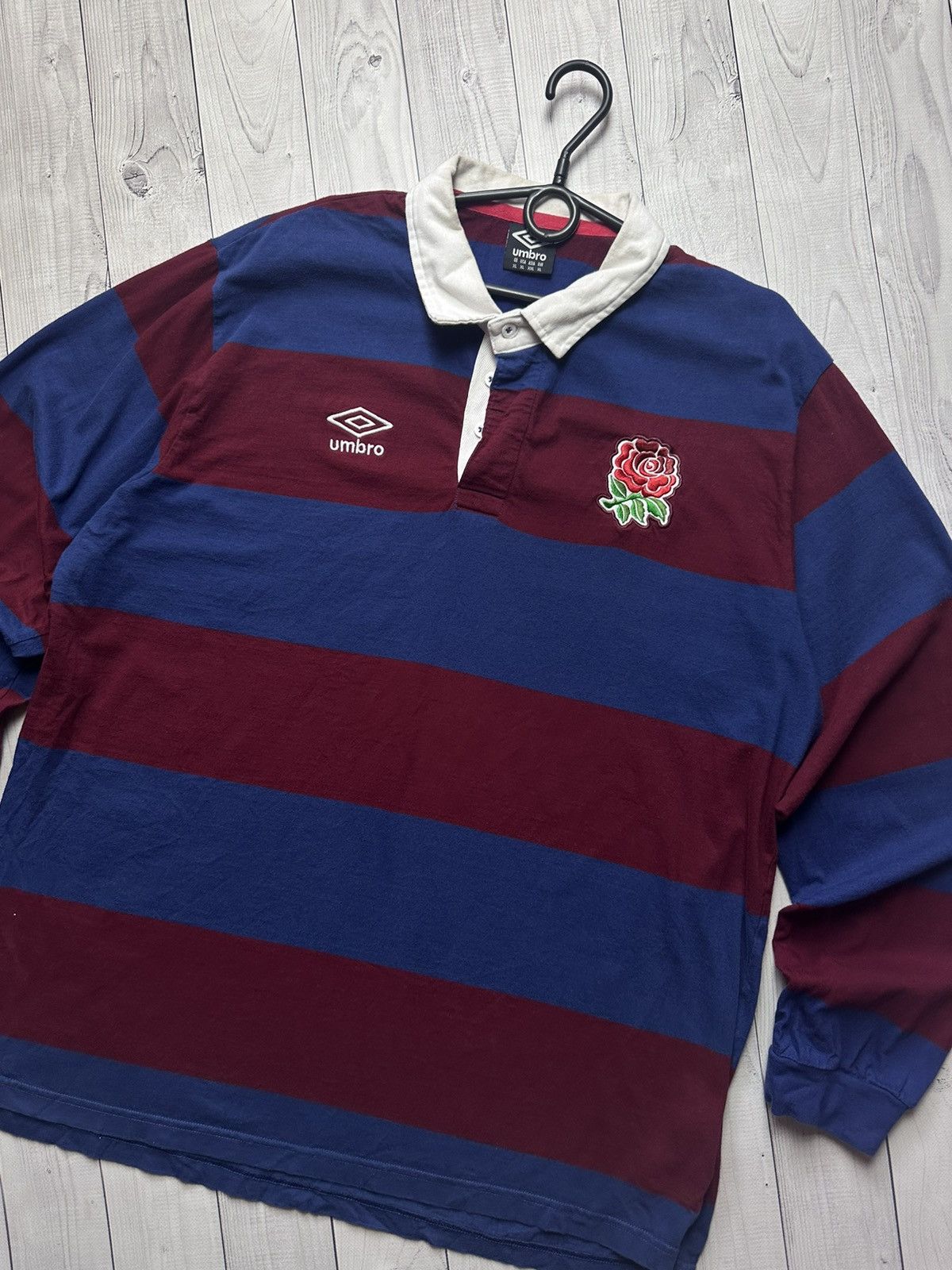 Umbro × Vintage Vintage Umbro England rugby jersey size XL striped Size US XL / EU 56 / 4 - 2 Thumbnail