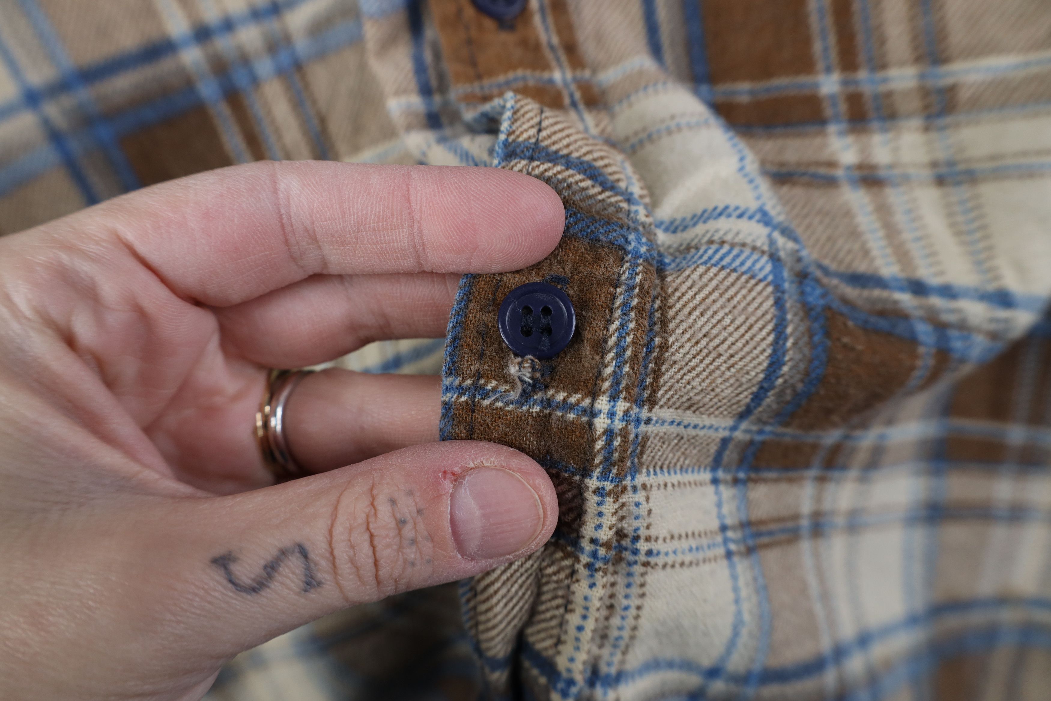 Vintage Vintage 70s Streetwear Flannel Collared Button Shirt Plaid Size US L / EU 52-54 / 3 - 8 Thumbnail