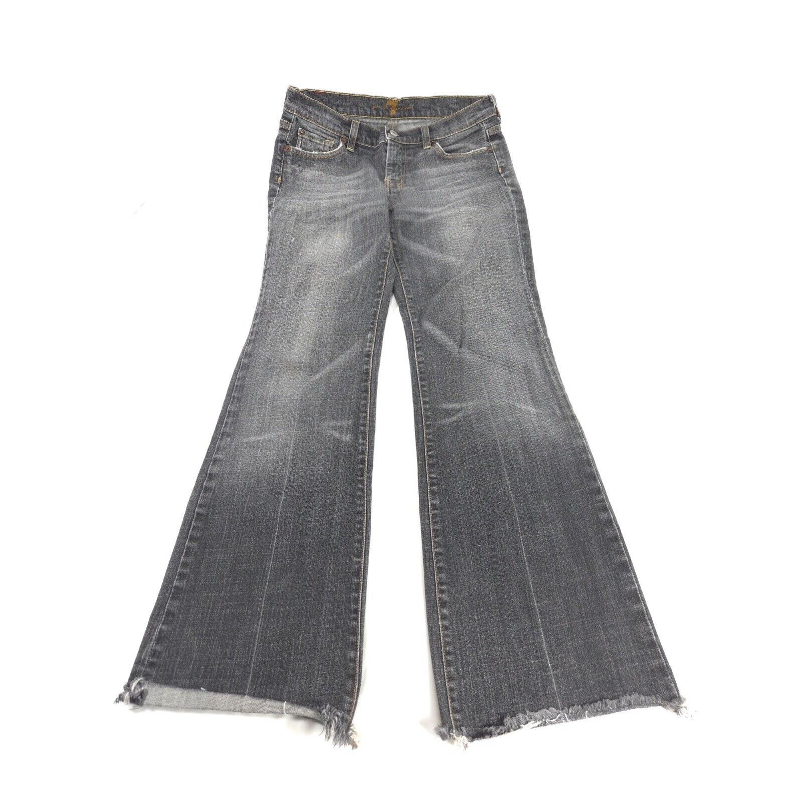 7 For All Mankind 7 For All Mankind Dojo Button Zip Jeans Womens Size 28 Black Size 31" - 2 Thumbnail