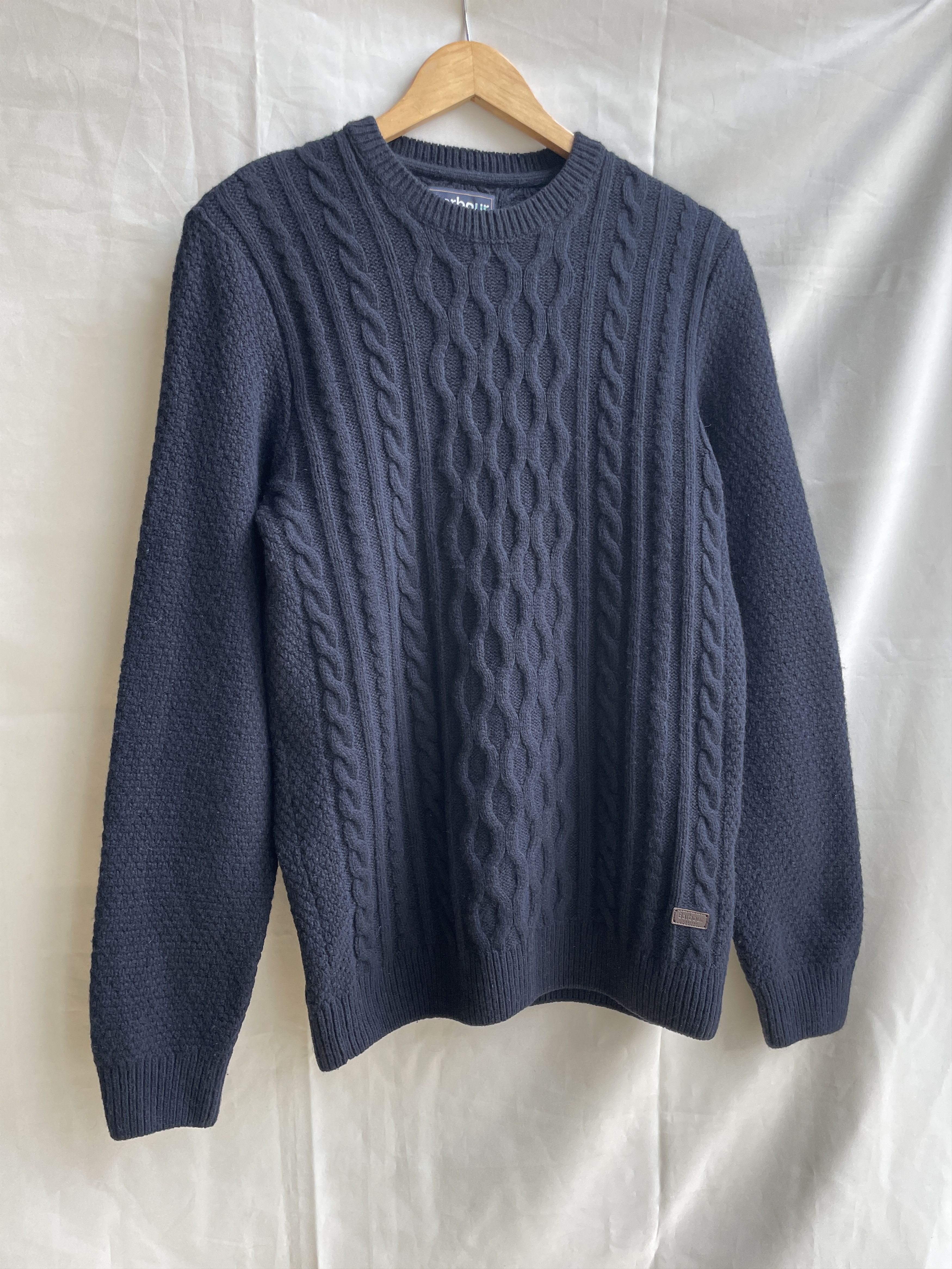 Barbour Barbour Chunky Cable Knit Wool Sweater Size S Size US S / EU 44-46 / 1 - 1 Thumbnail