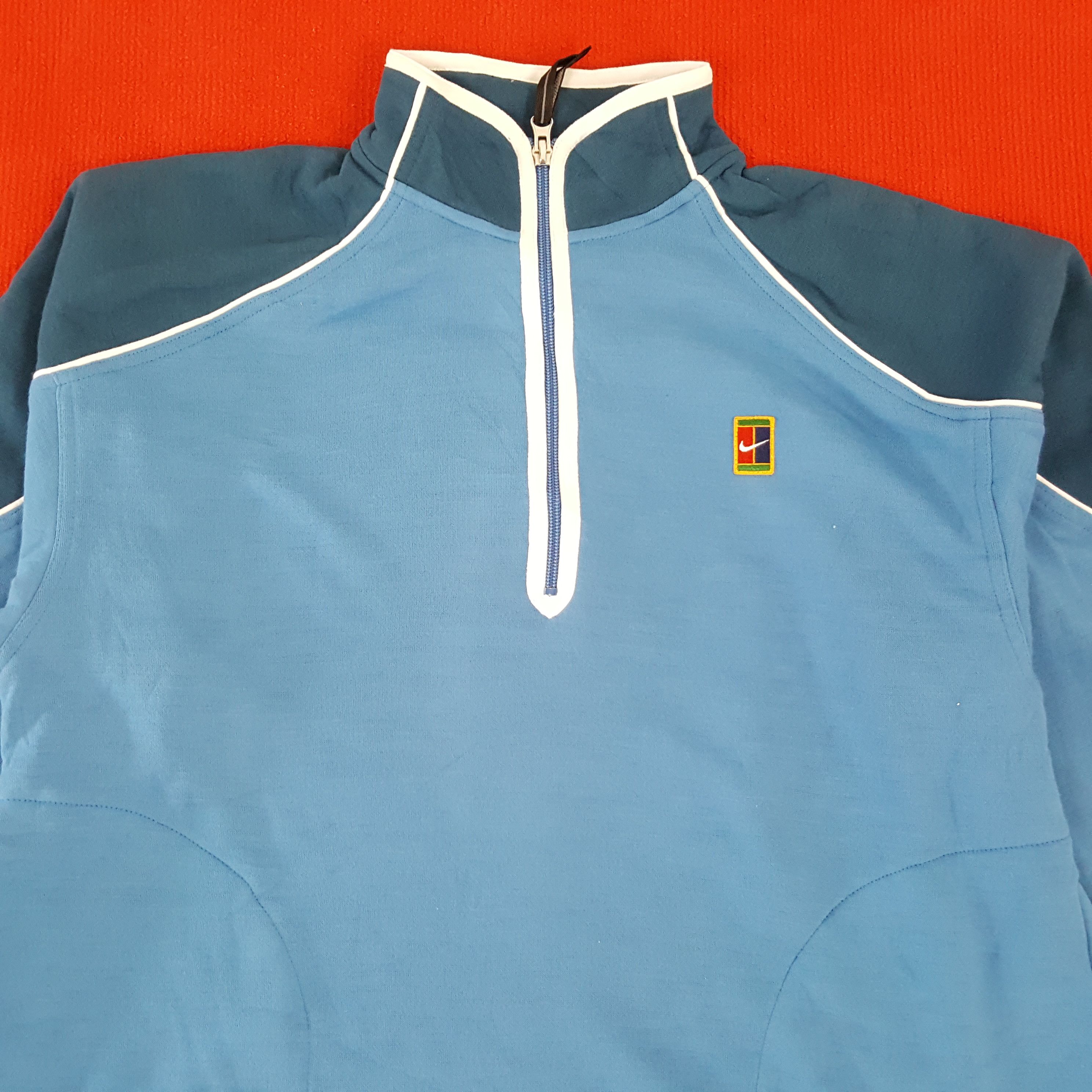 Nike × Vintage Nike Court Half Zipper Sweater Nice Design Size US M / EU 48-50 / 2 - 2 Thumbnail