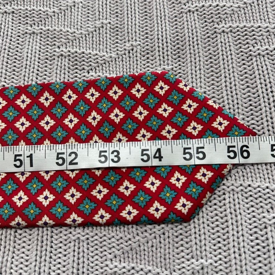 Hugo Boss Hugo Boss red geometric flower silk tie Size ONE SIZE - 4 Thumbnail
