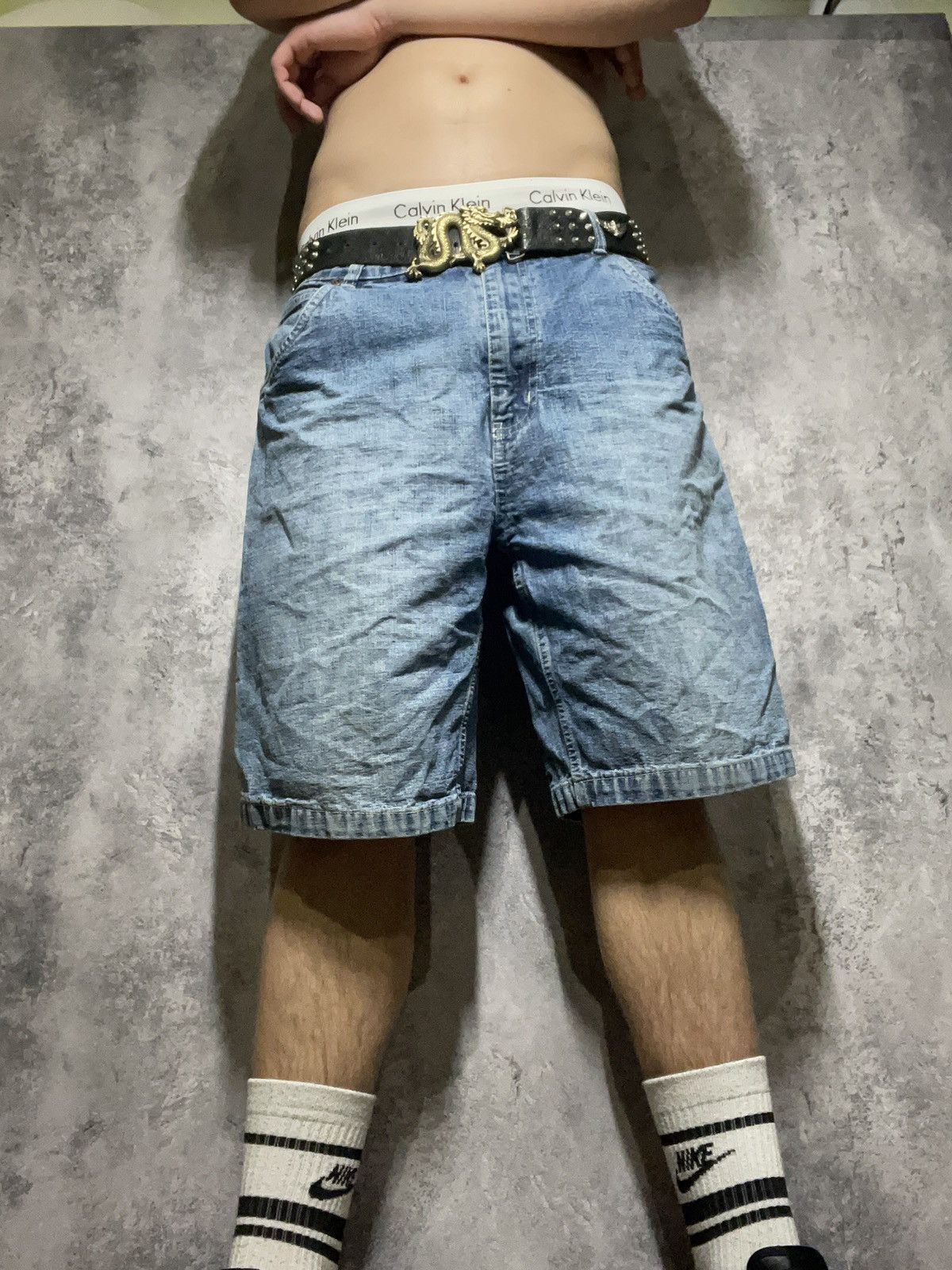 Designer × Vintage Crazy Vintage Denim Jorts Y2K Shorts 90s Size US 30 / EU 46 - 6 Thumbnail
