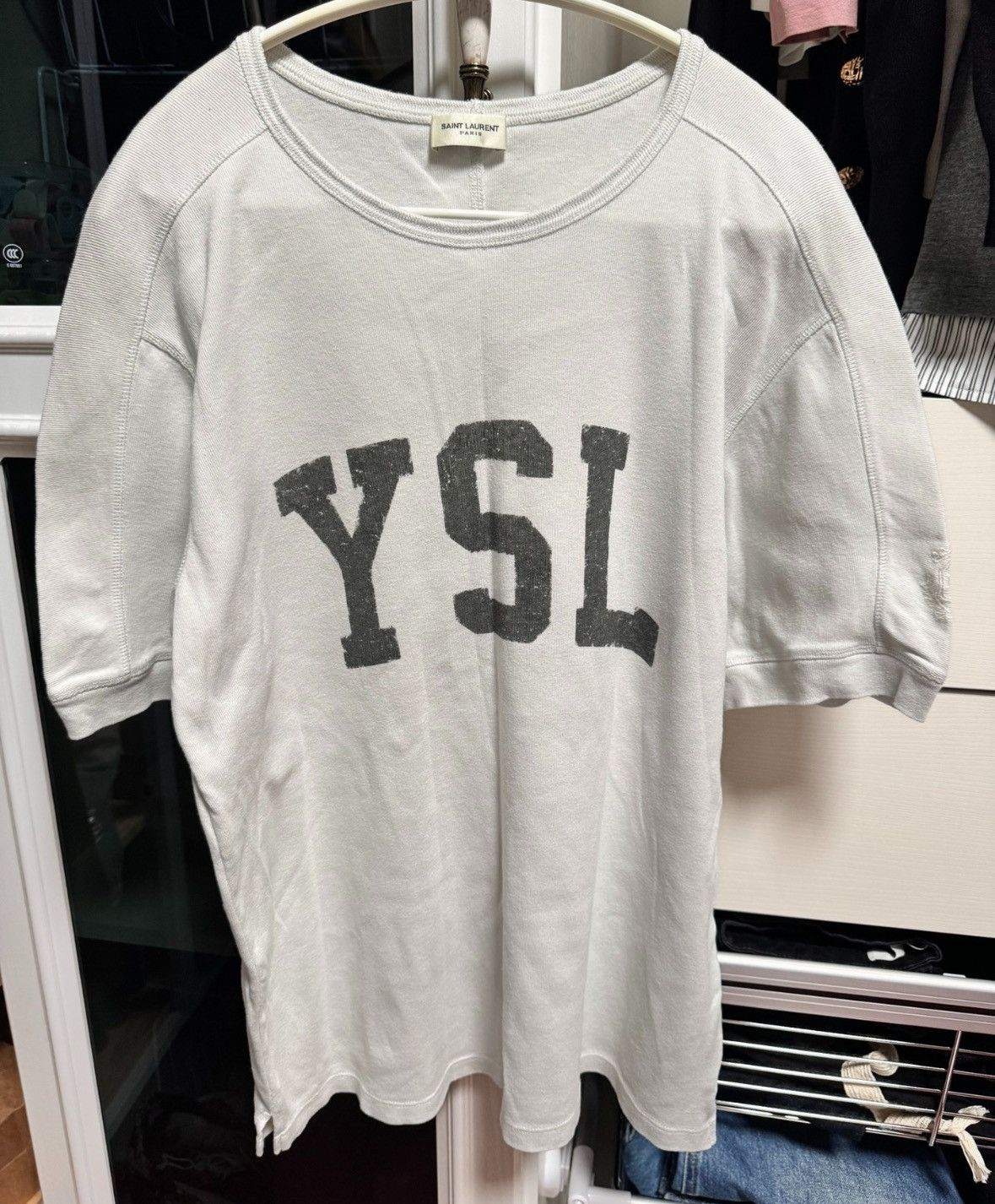 SAINT LAURENT ホワイト Tシャツ　S Saint Laurent T-Shirt in White | Saint Laurent | YSL EN-PT