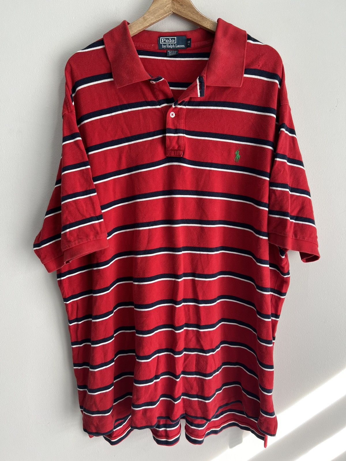 Polo Ralph Lauren Vintage 90s Ralph Lauren Polo Shirt Striped pony 3xl Size US XXL / EU 58 / 5 - 1 Thumbnail