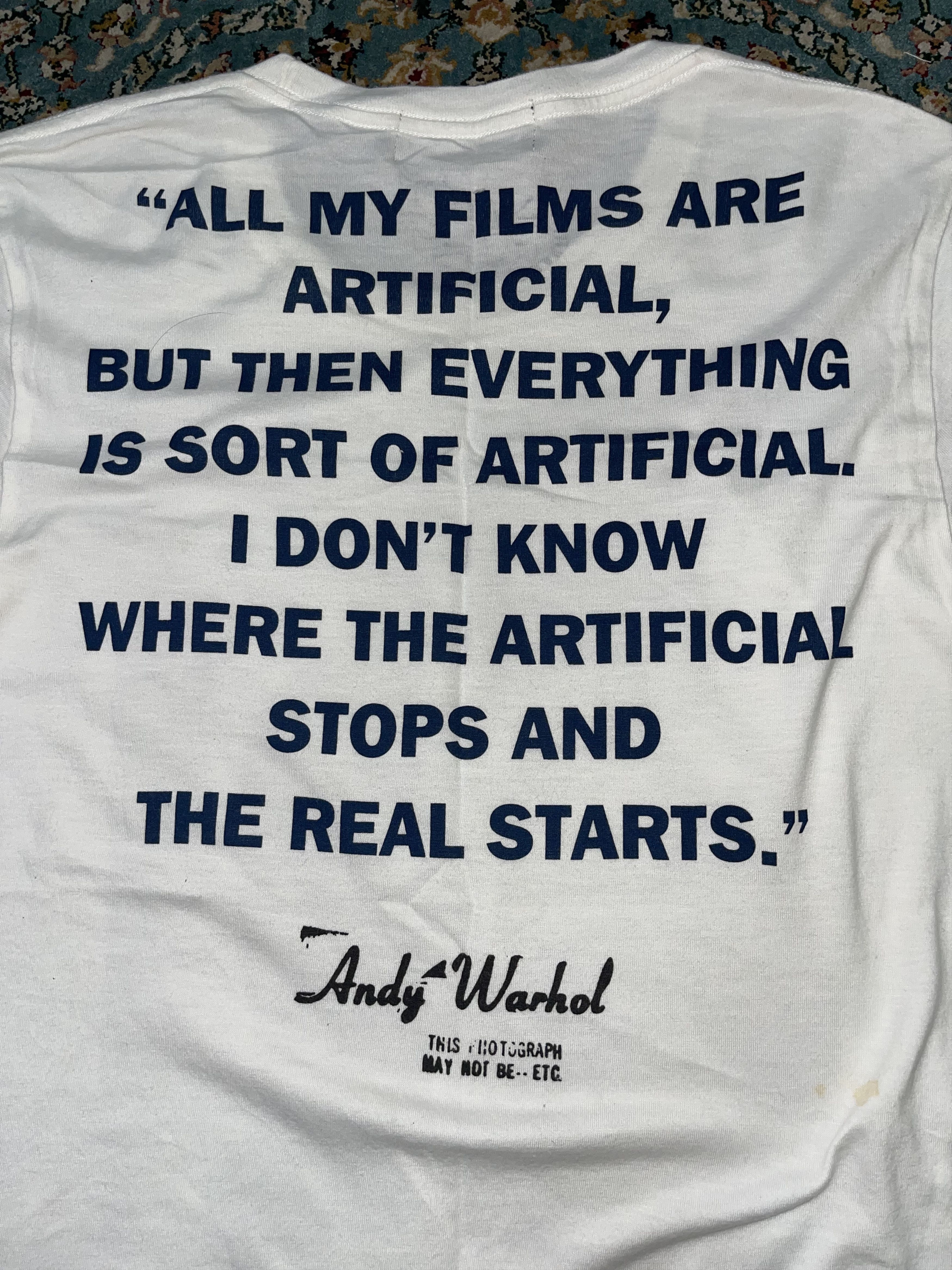 Andy Warhol × Hysteric Glamour × Japanese Brand Andy Warhol Poem by Hysteric Glamour Very Rare Size US S / EU 44-46 / 1 - 3 Thumbnail