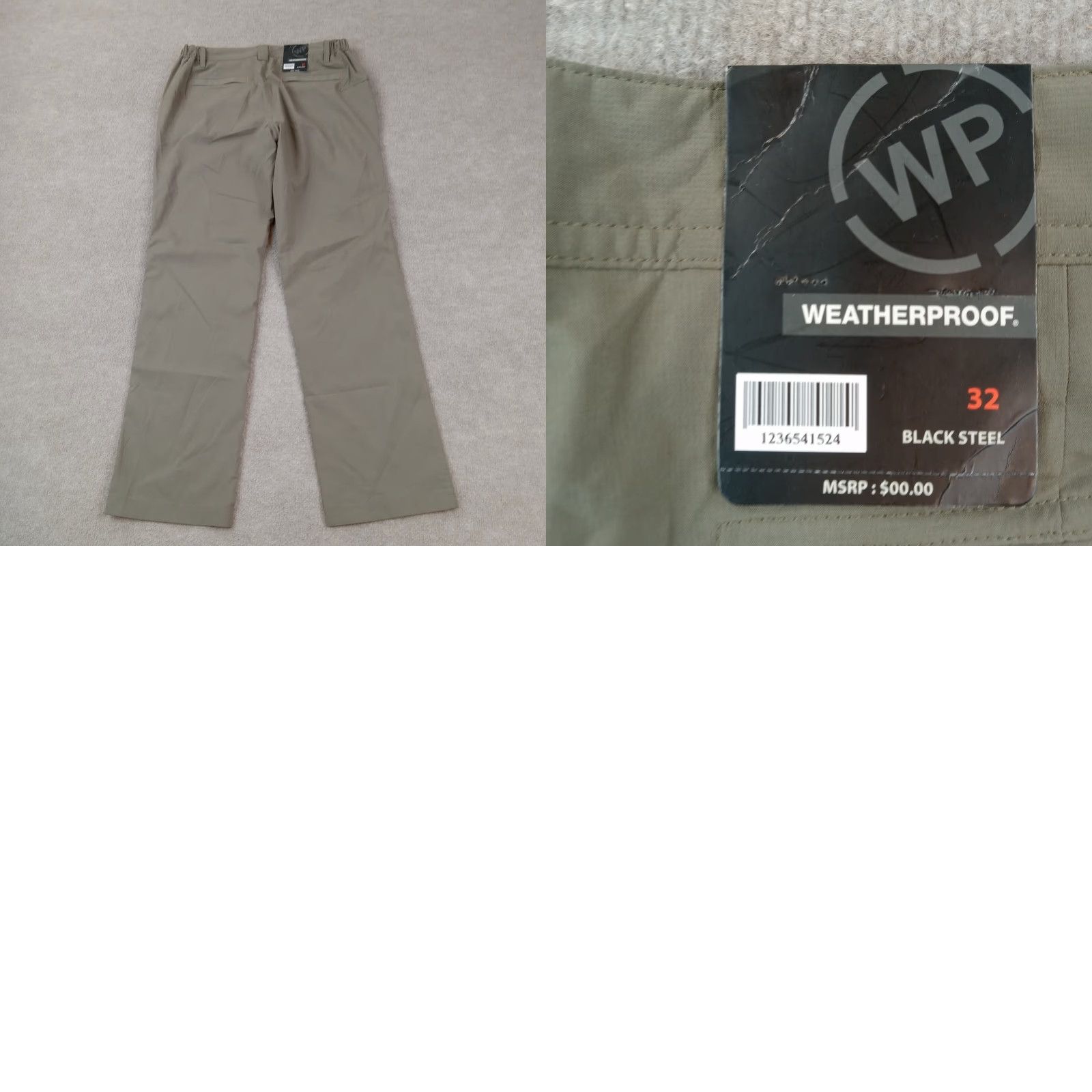 Weatherproof Weatherproof Mens Brown Straight Leg Pants Size 32x32 Elastic Waist Outdoor Work Size US 32 / EU 48 - 8 Thumbnail
