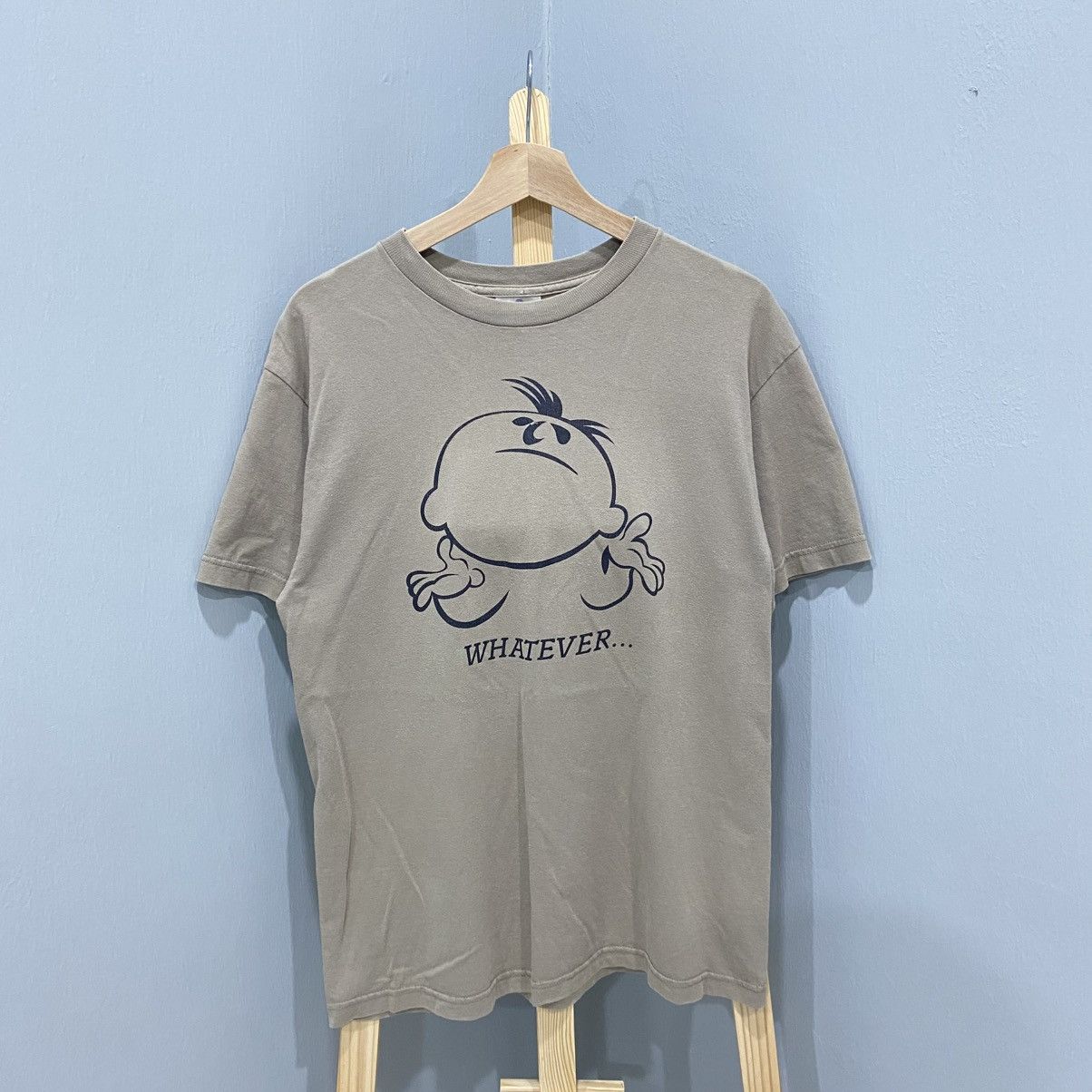 Vintage Vintage 00s Lemon Head “Whatever” Shrug Funny Graphic TShirt Size US M / EU 48-50 / 2 - 1 Thumbnail