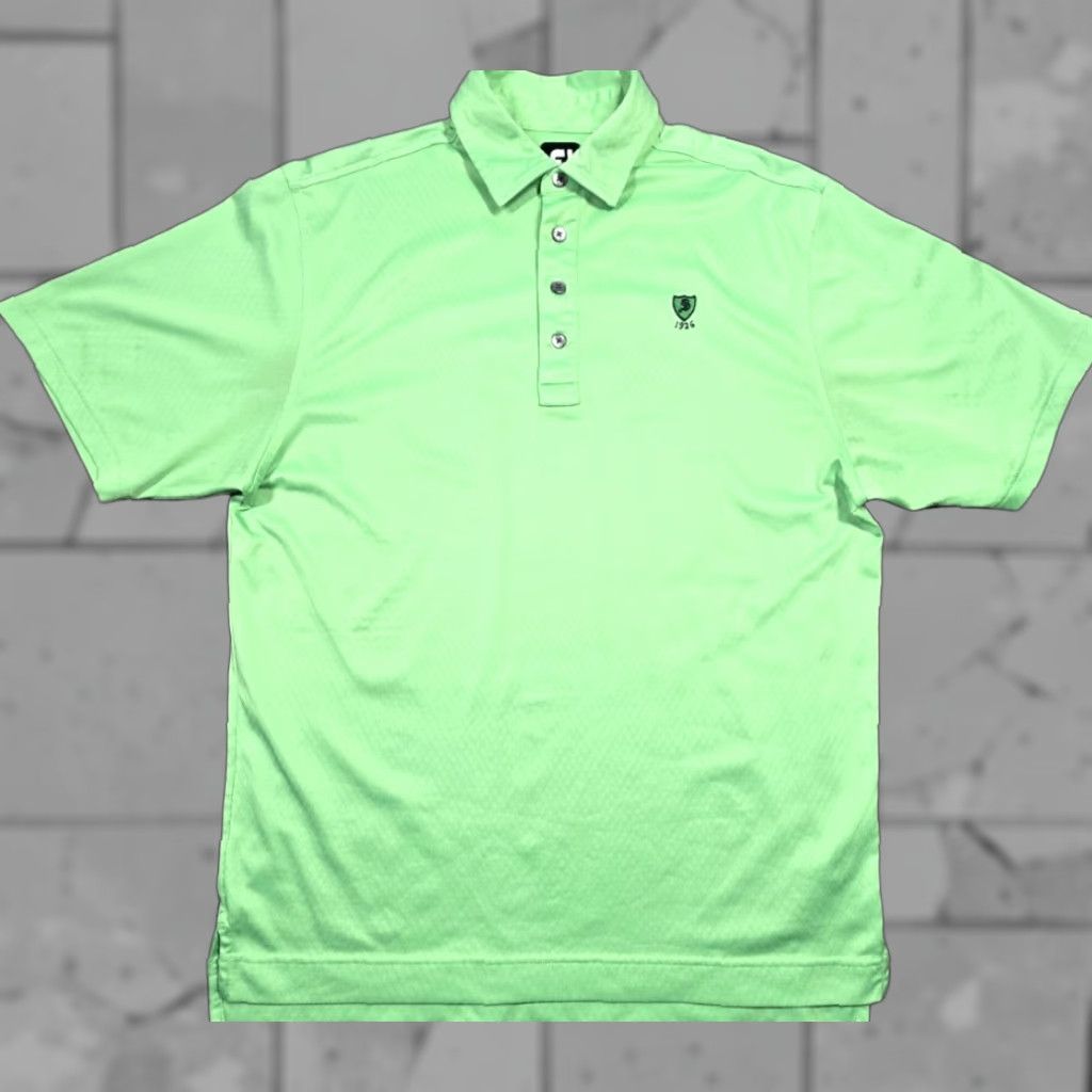 Footjoy FootJoy Men’s M Short Sleeve Green Argyle Performance Golf Polo Shirt Size US M / EU 48-50 / 2 - 1 Thumbnail