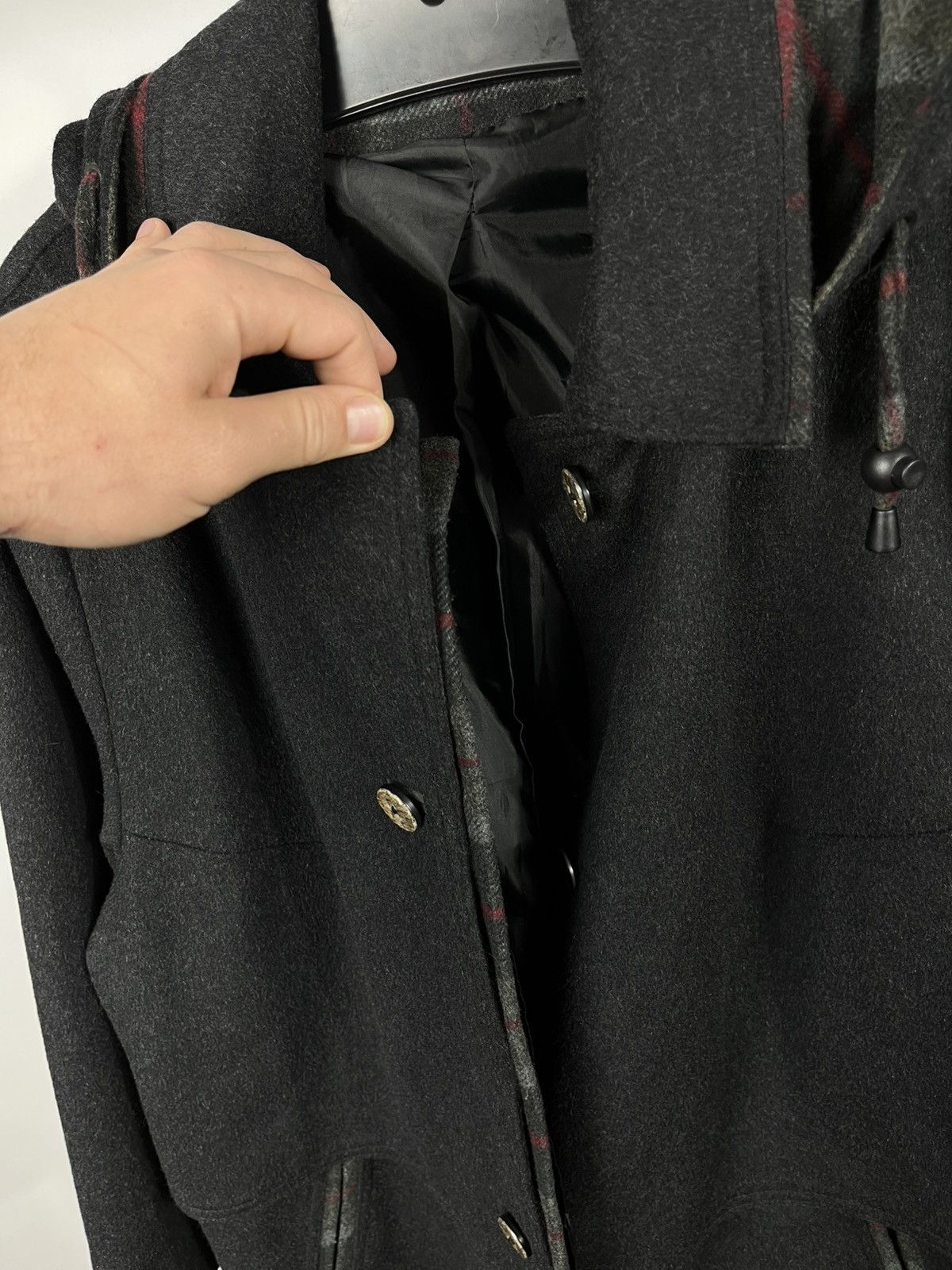 Other Men’s Wool Hooded Coat with Built-In Scarf Black Size US XL / EU 56 / 4 - 6 Thumbnail