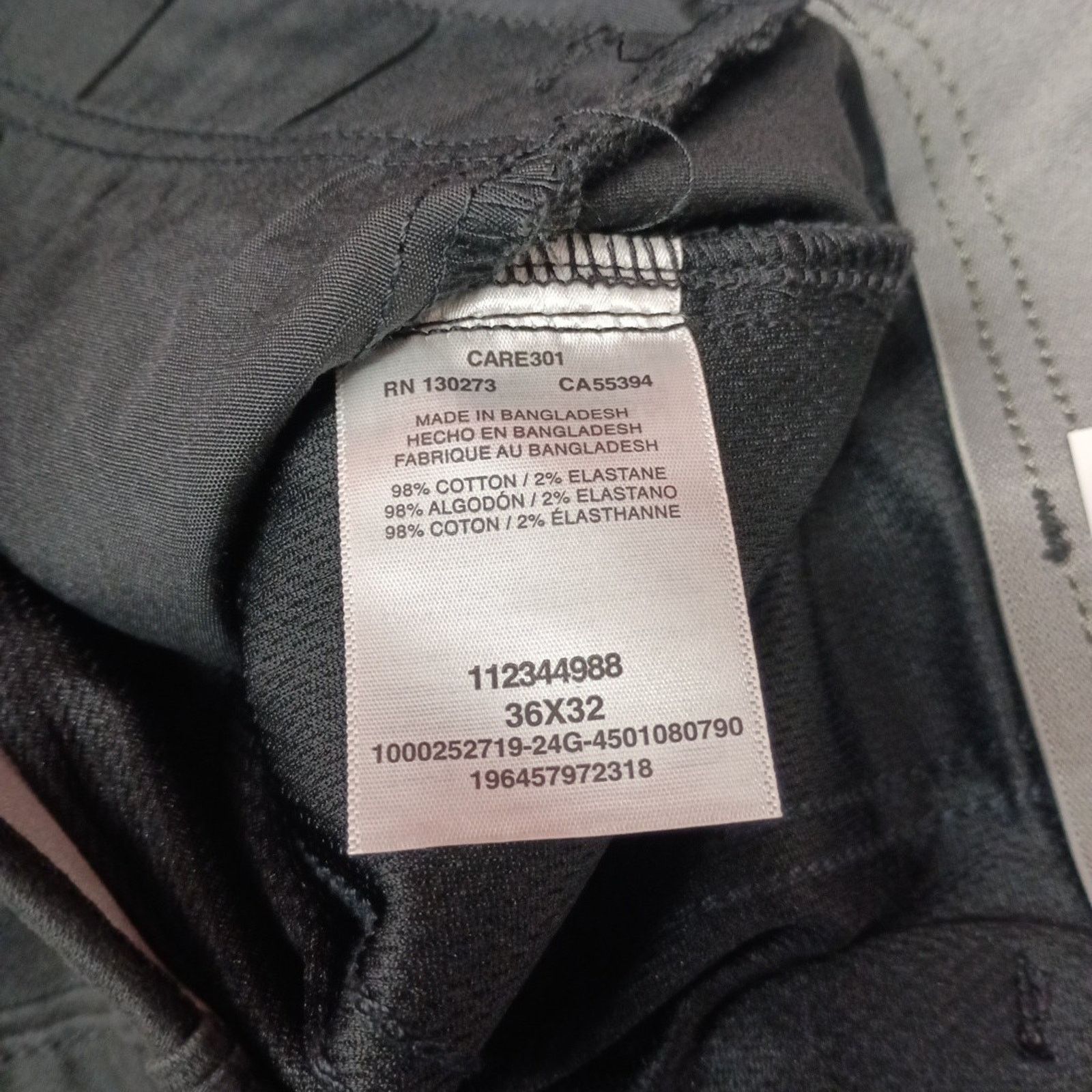 Lee Lee Flat Front Chino Pants Men's 36x32 Black Slim Fit Size US 36 / EU 52 - 6 Thumbnail