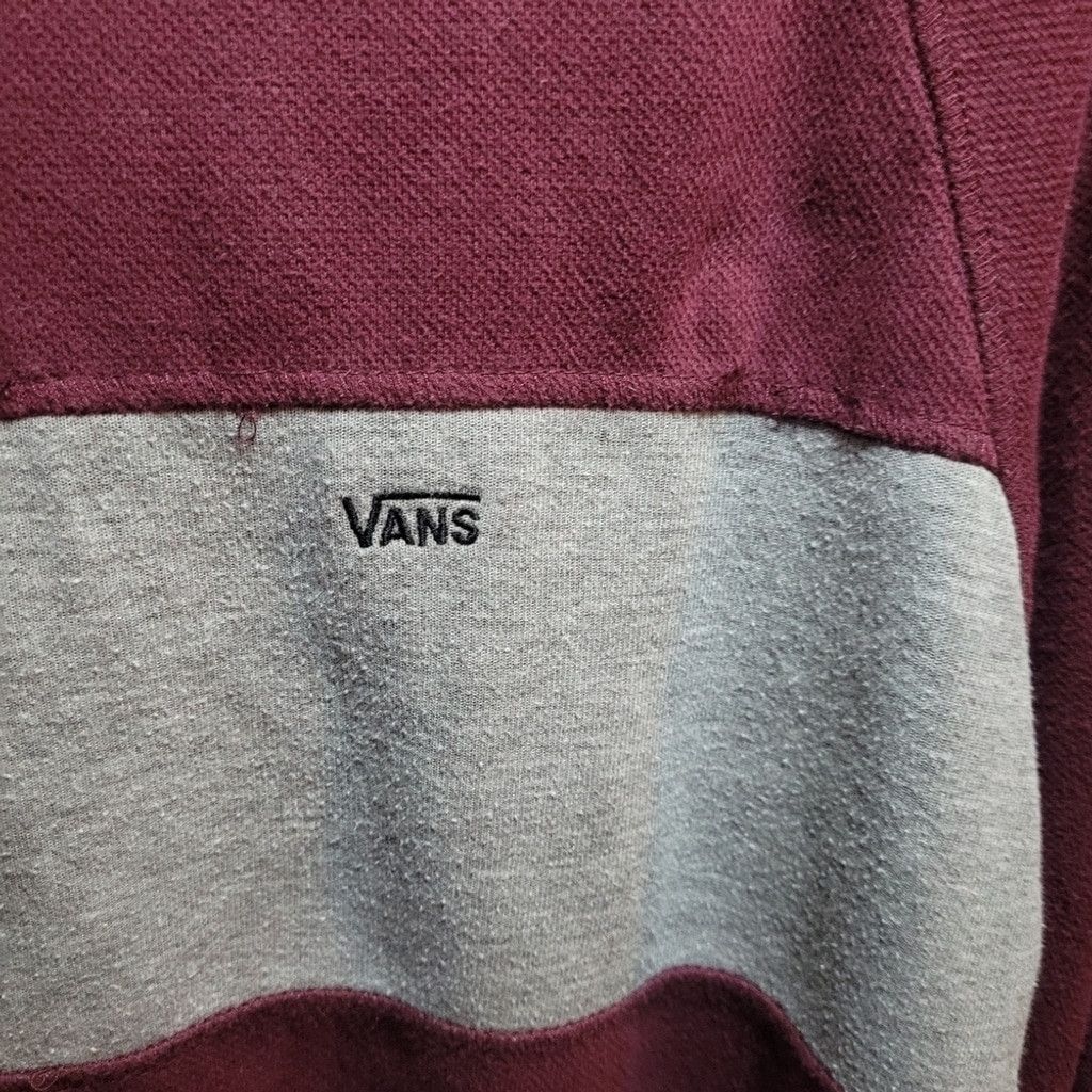 Vans Vans, hoodie, maroon with gray stripe, NWOT, Size Large Size US L / EU 52-54 / 3 - 3 Thumbnail