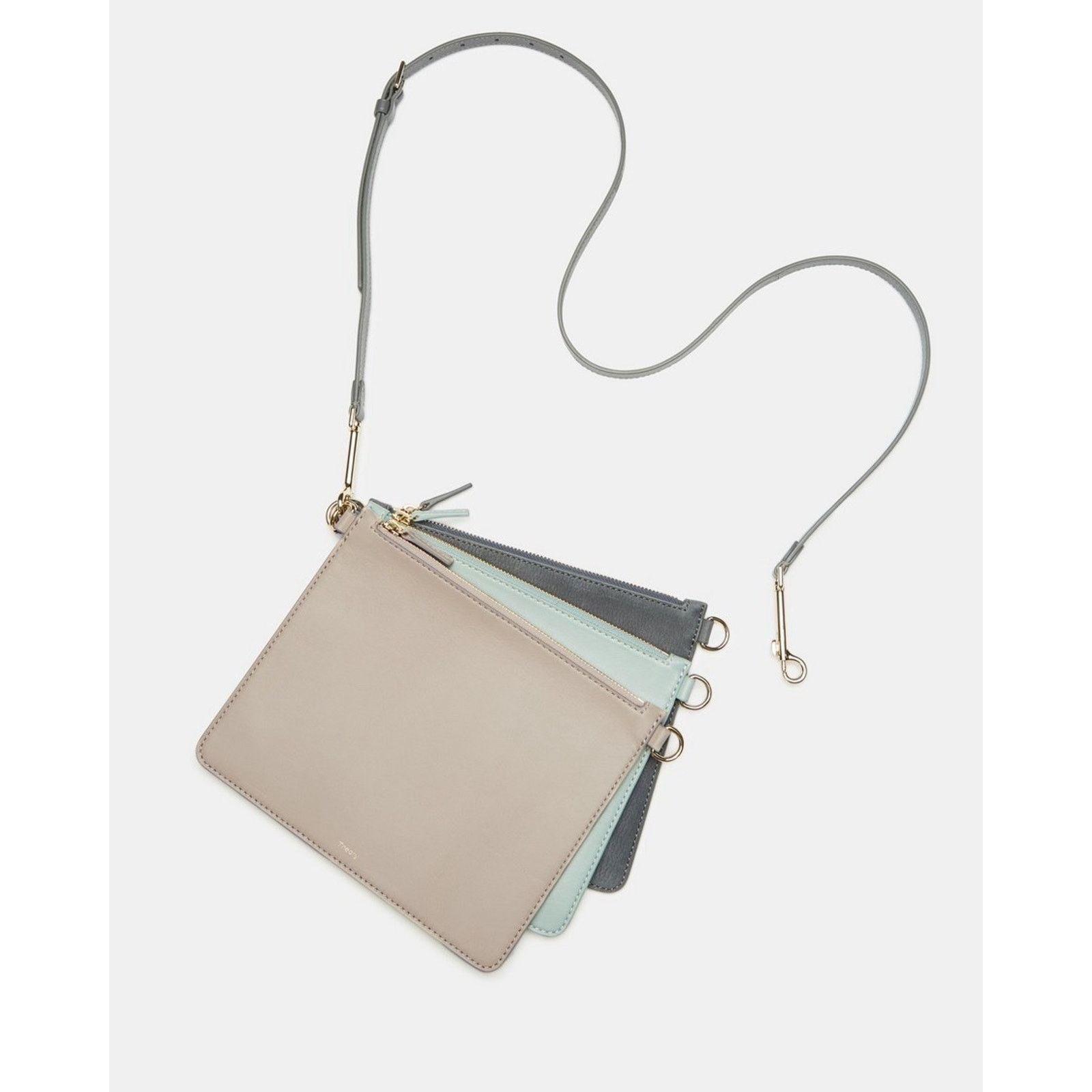 Theory Theory Transformer Liden Leather Pouch Clutch Cognac Size ONE SIZE - 4 Thumbnail