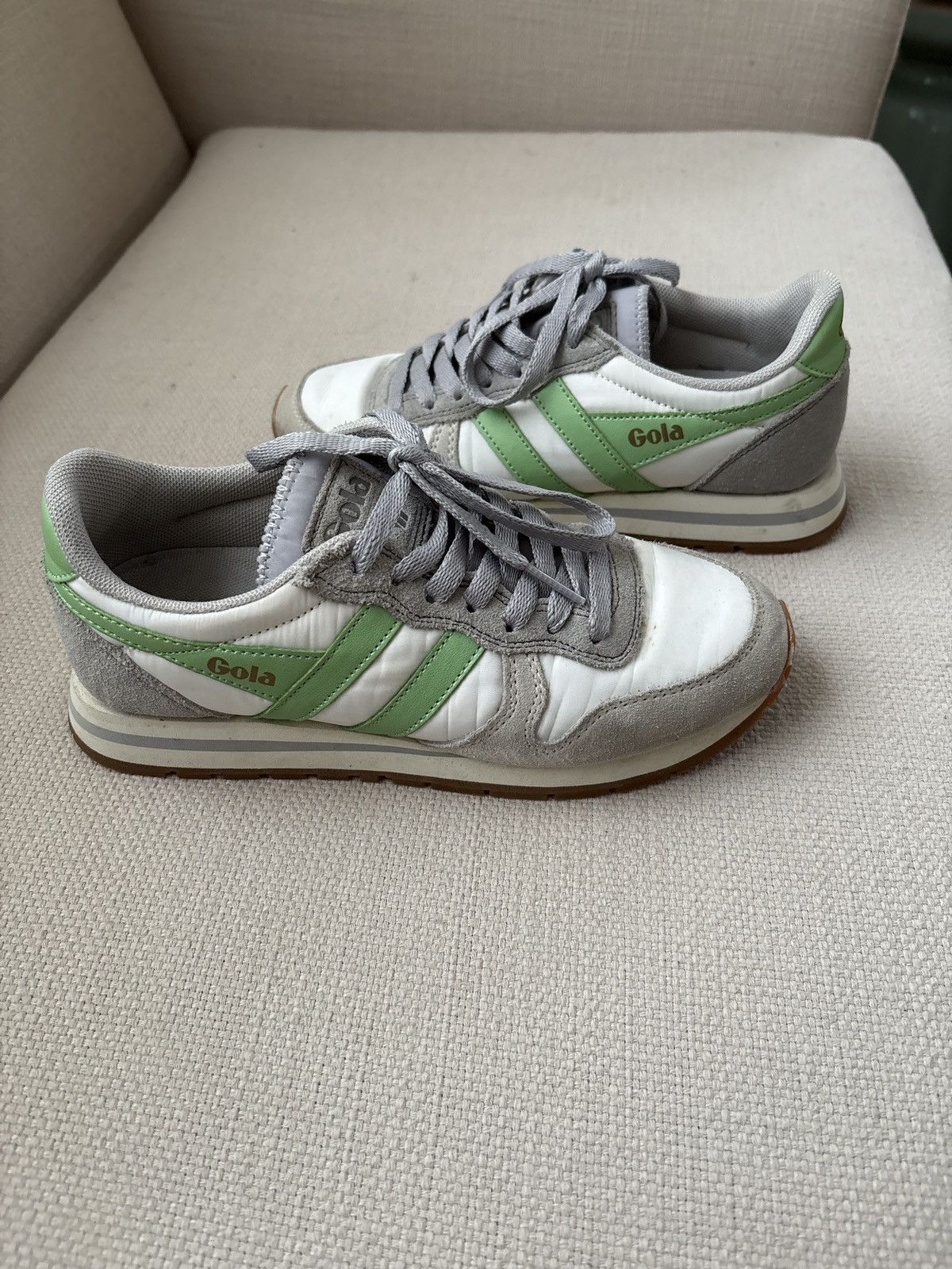 Gola Gola Low-Top Retro Sneakers – White / Grey / Green Size US 5 / IT 35 - 1 Thumbnail