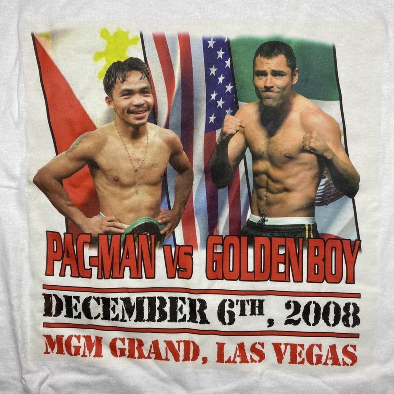Foot Locker 2000s 2008 OSCAR DE LA HOYA vs MANNY PACQUIAO boxing shirt Size US XXL / EU 58 / 5 - 1 Thumbnail