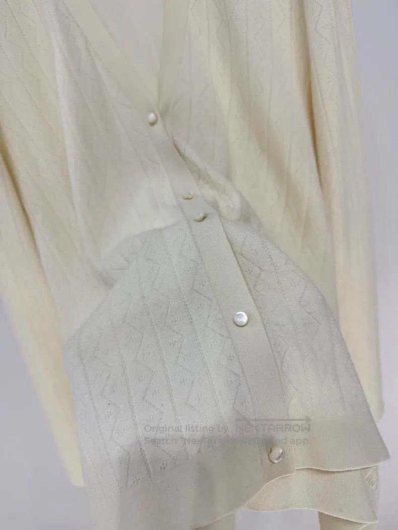 Loro Piana Loro Piana 24FW Mother-of-Pearl Button Wool Lightweight Ca Size S / US 4 / IT 40 - 3 Thumbnail