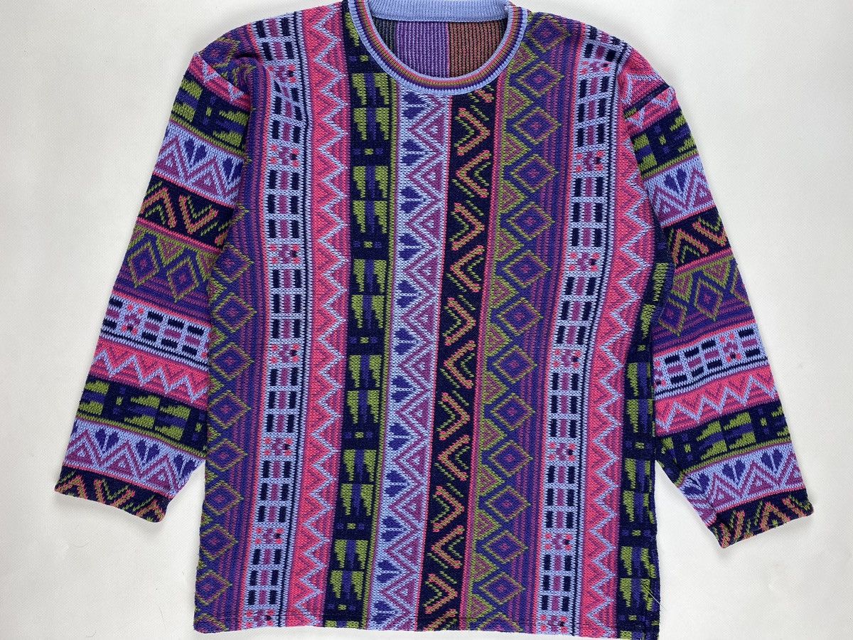 Vintage Vintage Coloured Cable Knit Sweater Size US S / EU 44-46 / 1 - 3 Thumbnail