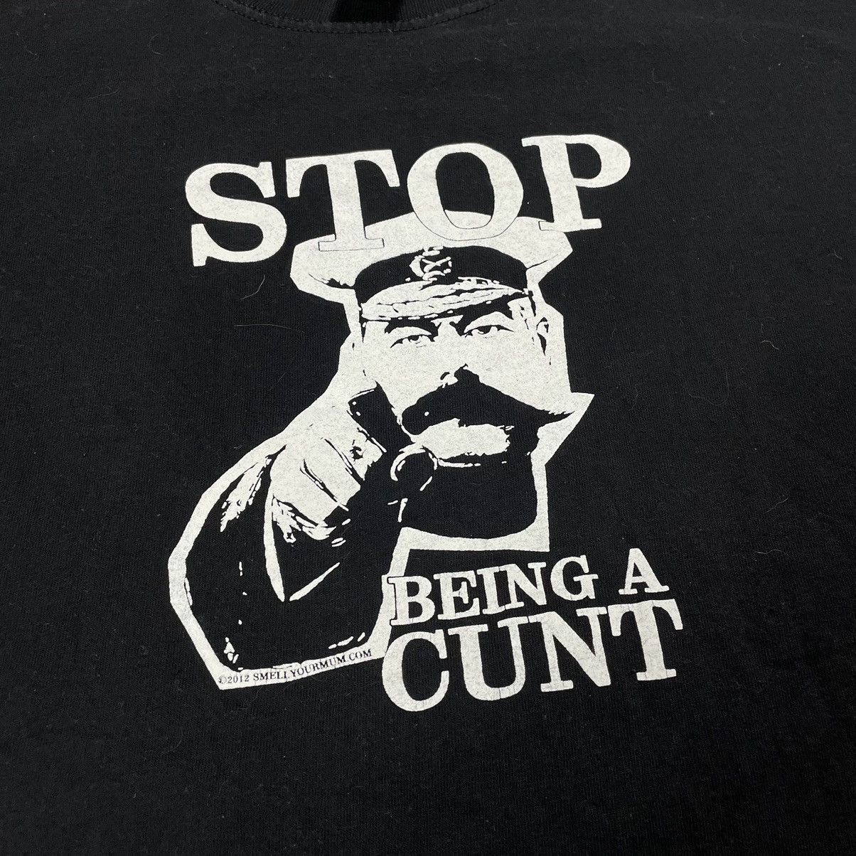 Vintage Vintage ADULT Tee SMELL MOM STOP BEING CUNT L Size US L / EU 52-54 / 3 - 5 Thumbnail