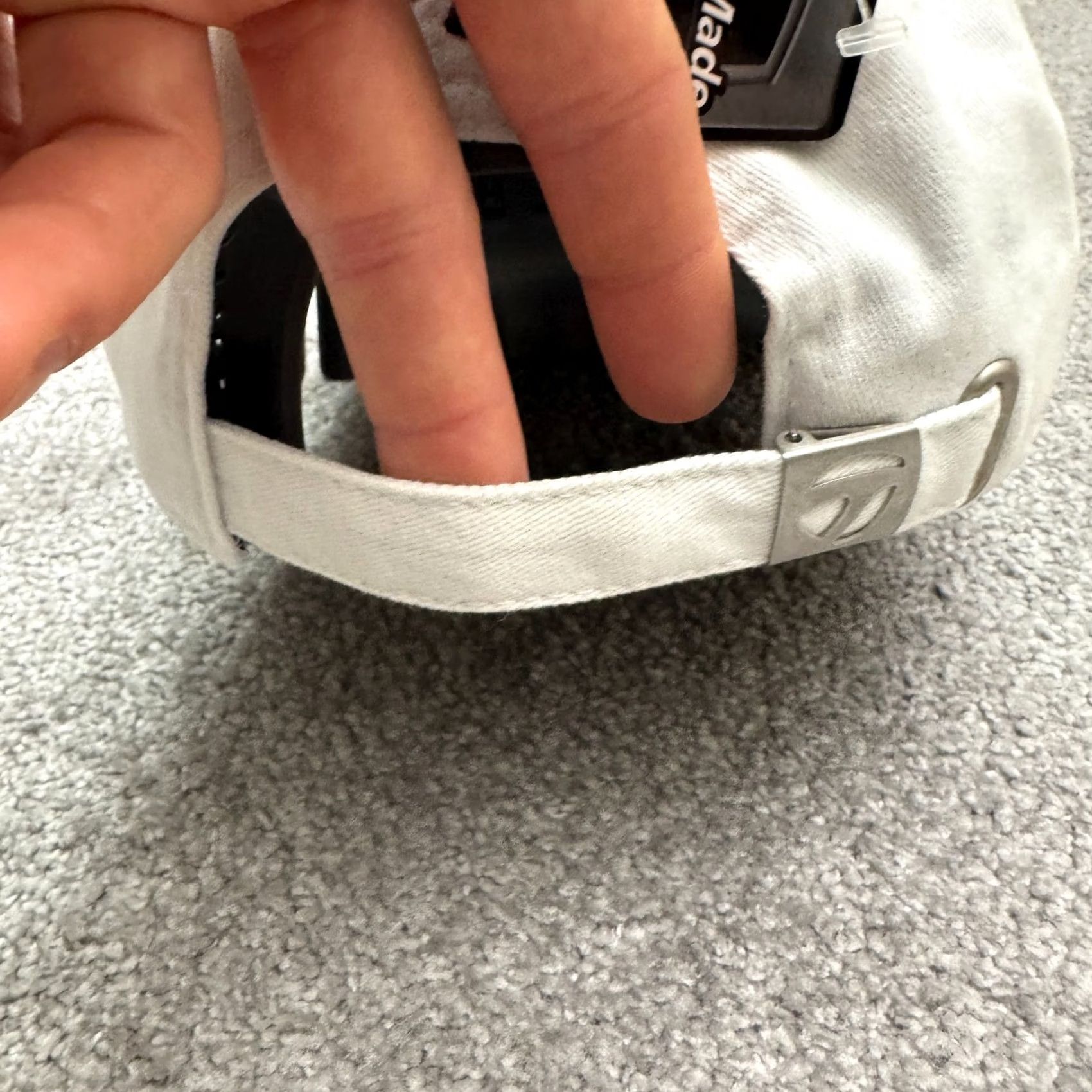 TaylorMade TaylorMade Presidio Hat Mens OSFA White Cotton Canvas Strapback Cap NWT Size ONE SIZE - 7 Thumbnail