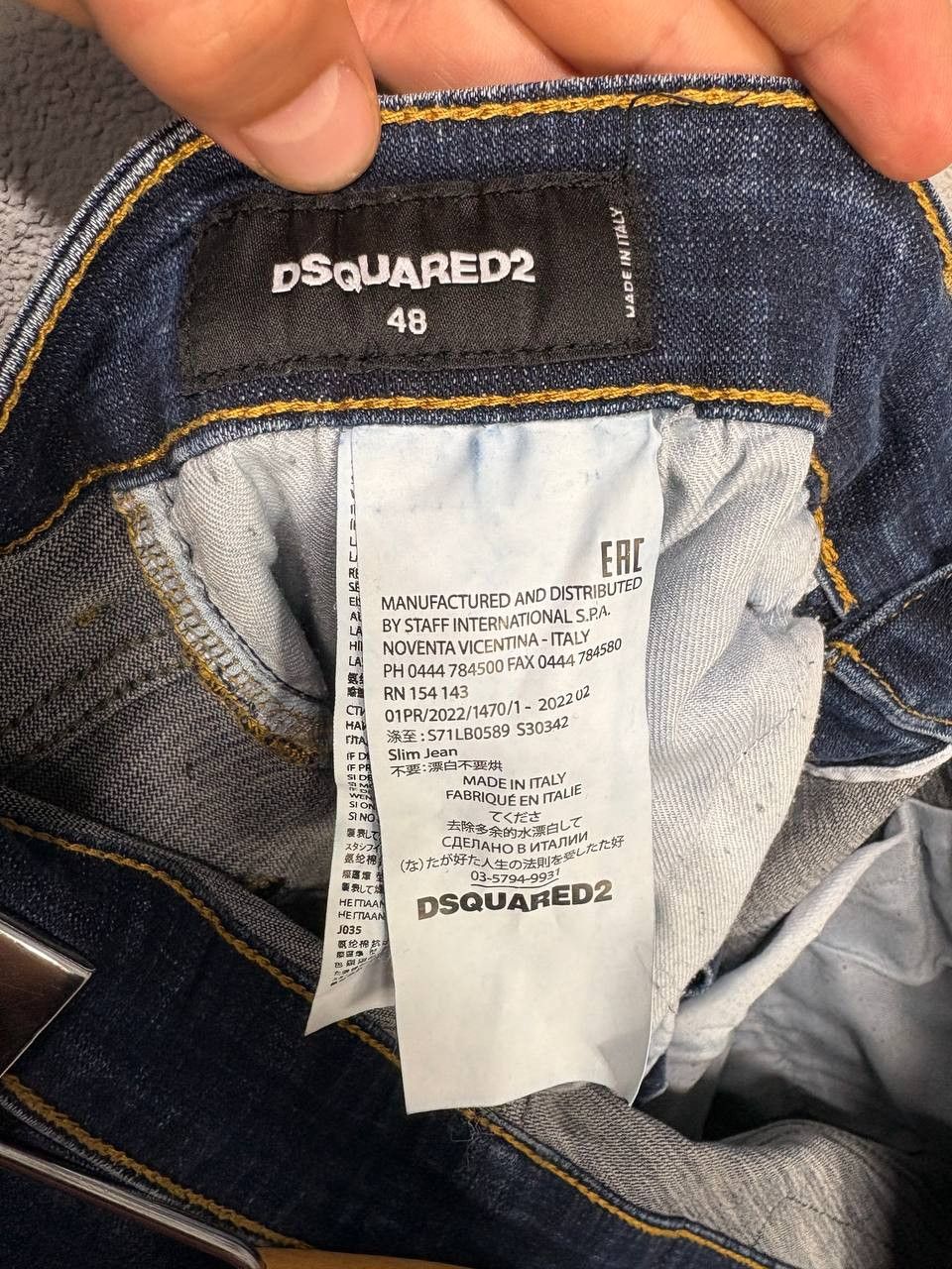 Dsquared2 Dsquared2 mens jeans slim jean size EU 48 / W 32 Size US 32 / EU 48 - 10 Thumbnail