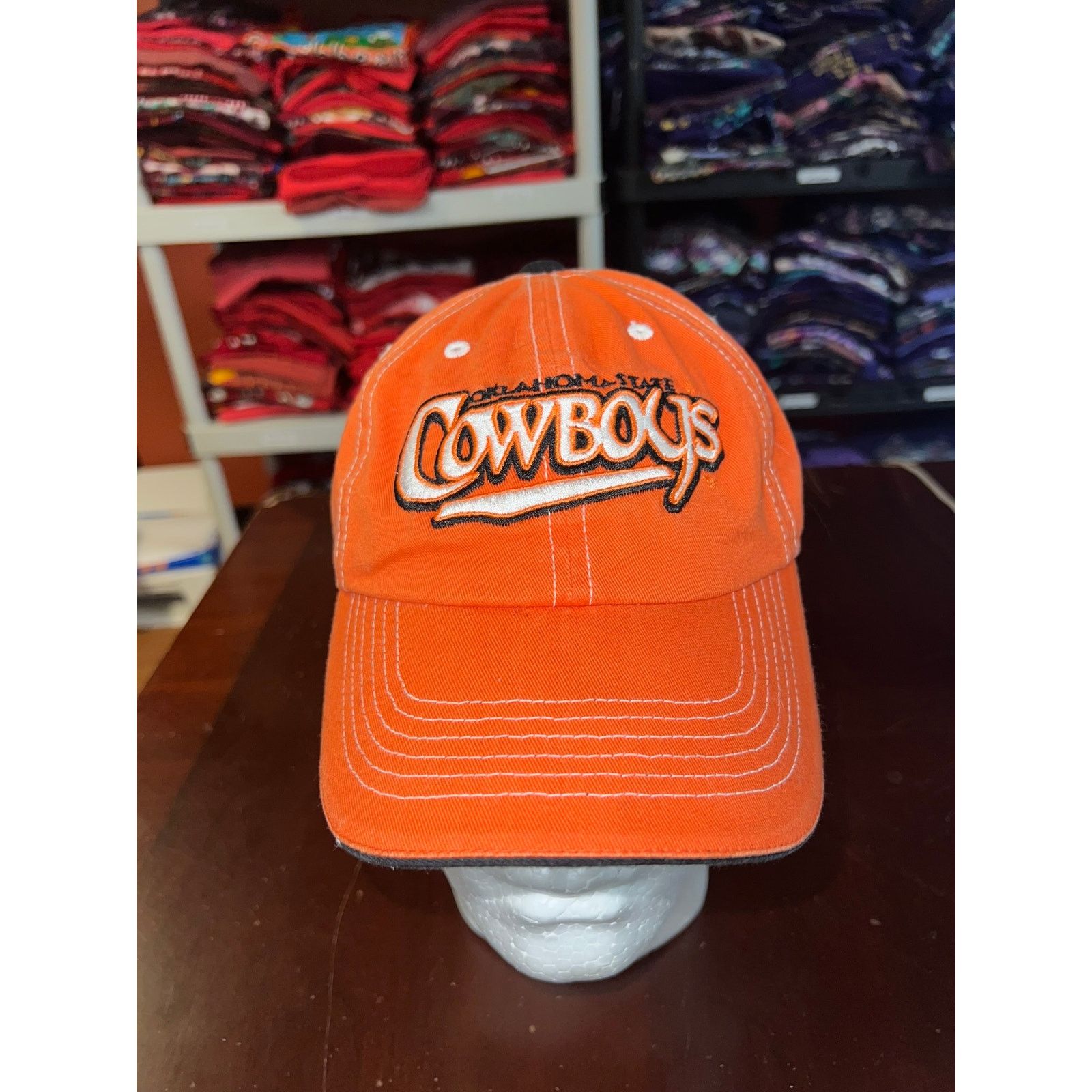 Vintage Oklahoma State Cowboys Hat OSU College Orange Cap Headwear Size ONE SIZE - 1 Thumbnail