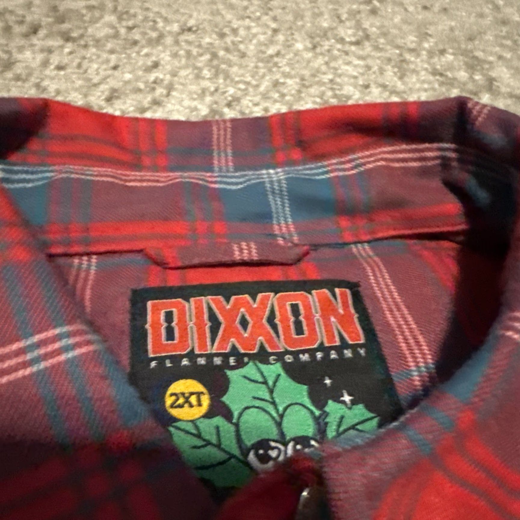 Vintage Dixxon Flannel Shirt Mens 2XLT Red Plaid Pearl Snap L/S Button-Up Embroidered Pockets Limited Edition Christmas Holiday Size US XXL / EU 58 / 5 - 6 Thumbnail
