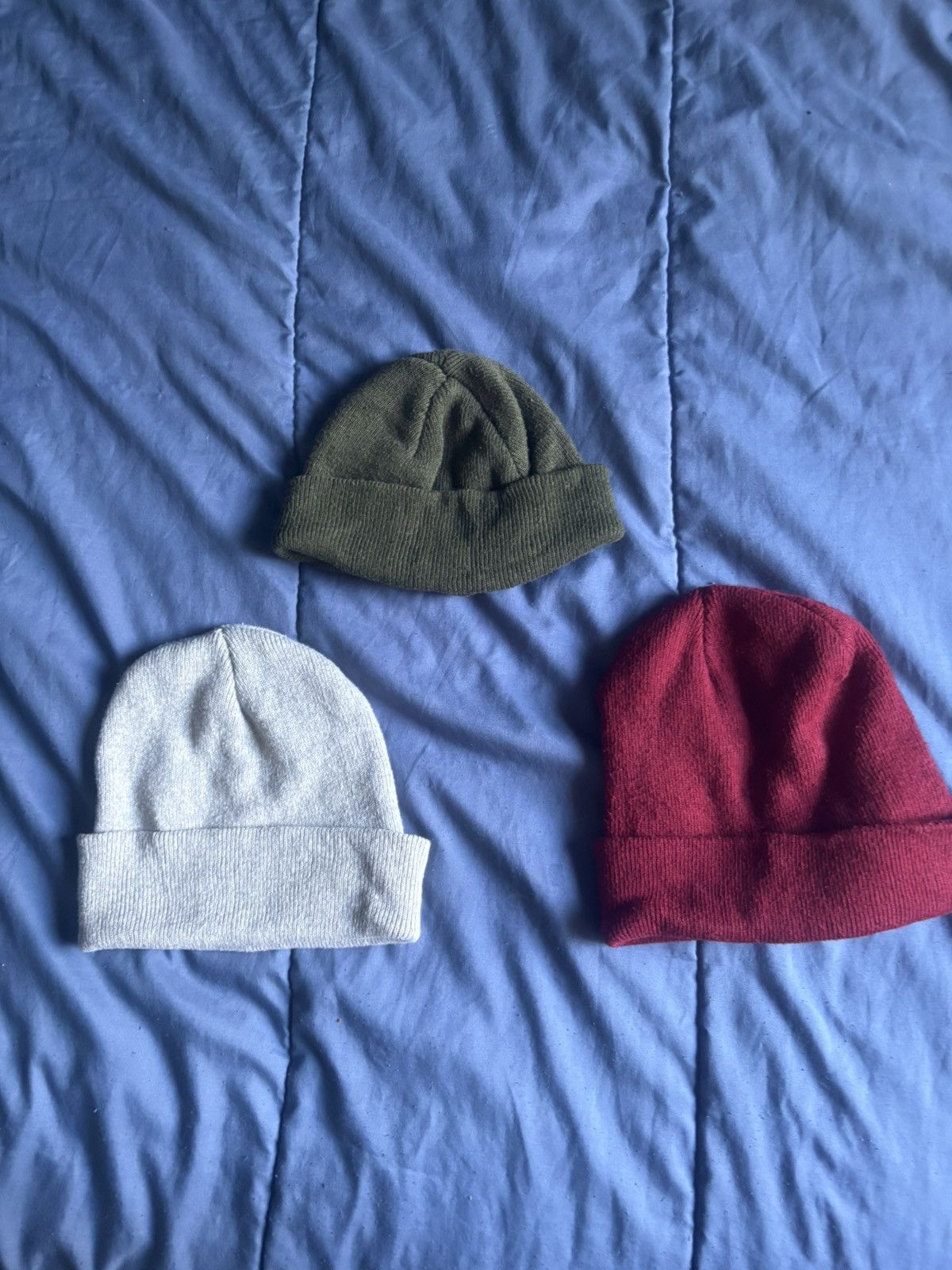 Other Gray Olive Red Beanie Hat Casual One Size Set of 3 Size ONE SIZE - 9 Thumbnail