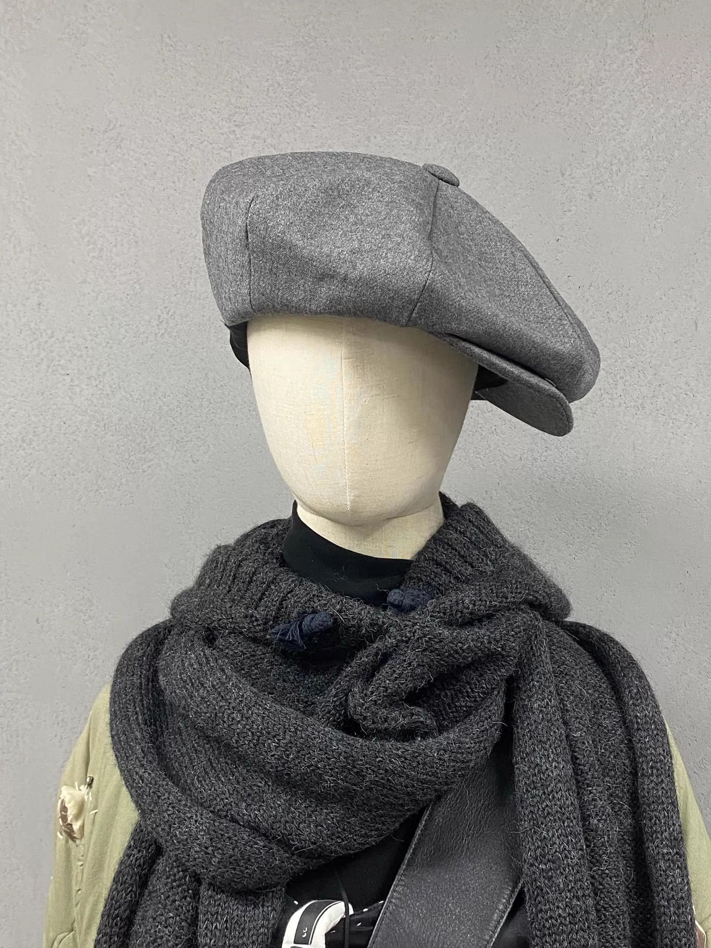 Number (N)ine Number (N)ine x Angelico Gray Felt Octagonal Newsboy Cap Size ONE SIZE - 8 Thumbnail