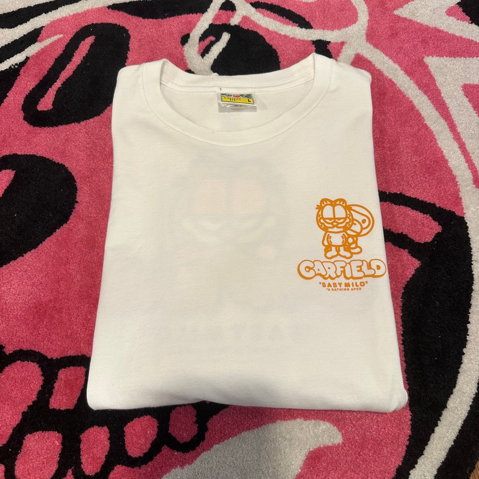 Bape BAPE x Garfield #4 Tee - White - Size Large - Used Size US L / EU 52-54 / 3 - 2 Thumbnail