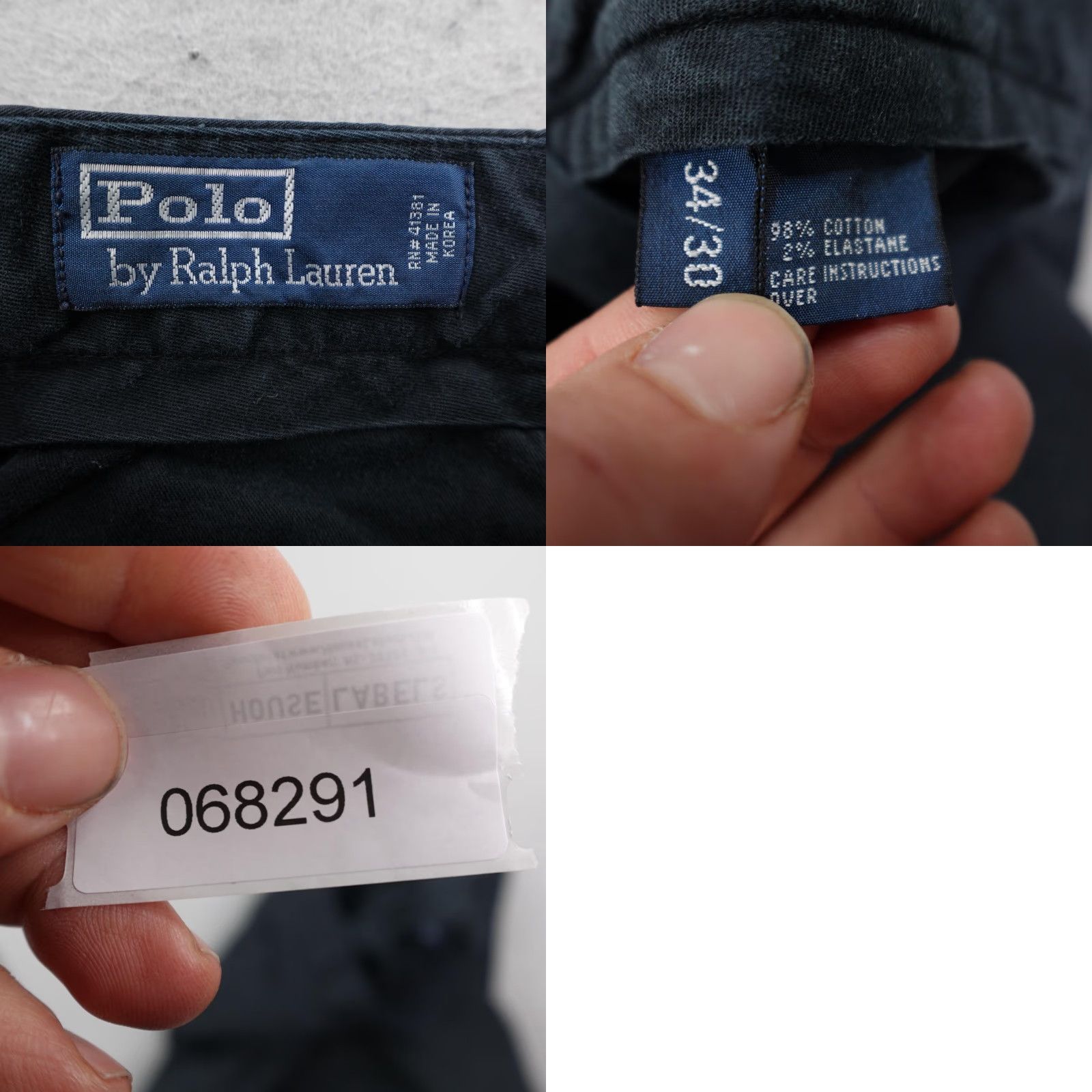 Polo Ralph Lauren VINTAGE Polo Ralph Lauren Pants Mens 34x30 Chino Blue 90s Hook Eye Trousers Flat Front Pockets 29in Inseam Regular 34x30 Men Blue Chino Pants Size US S / EU 44-46 / 1 - 9 Thumbnail