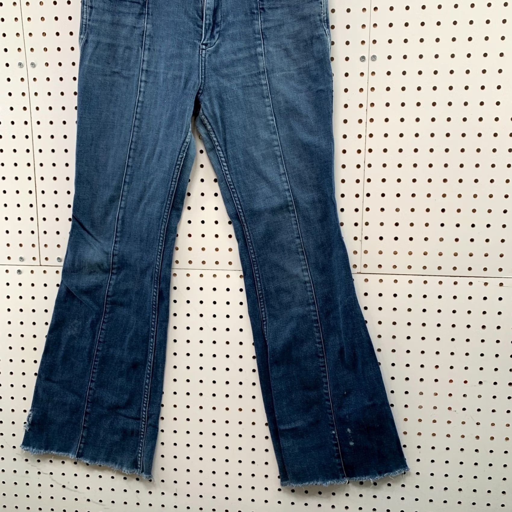 Vintage Anthropologie Pilcro Blue Denim Flared Jeans Womens Size 28x29 Casual FLARE Size 28" / US 6 / IT 42 - 4 Thumbnail