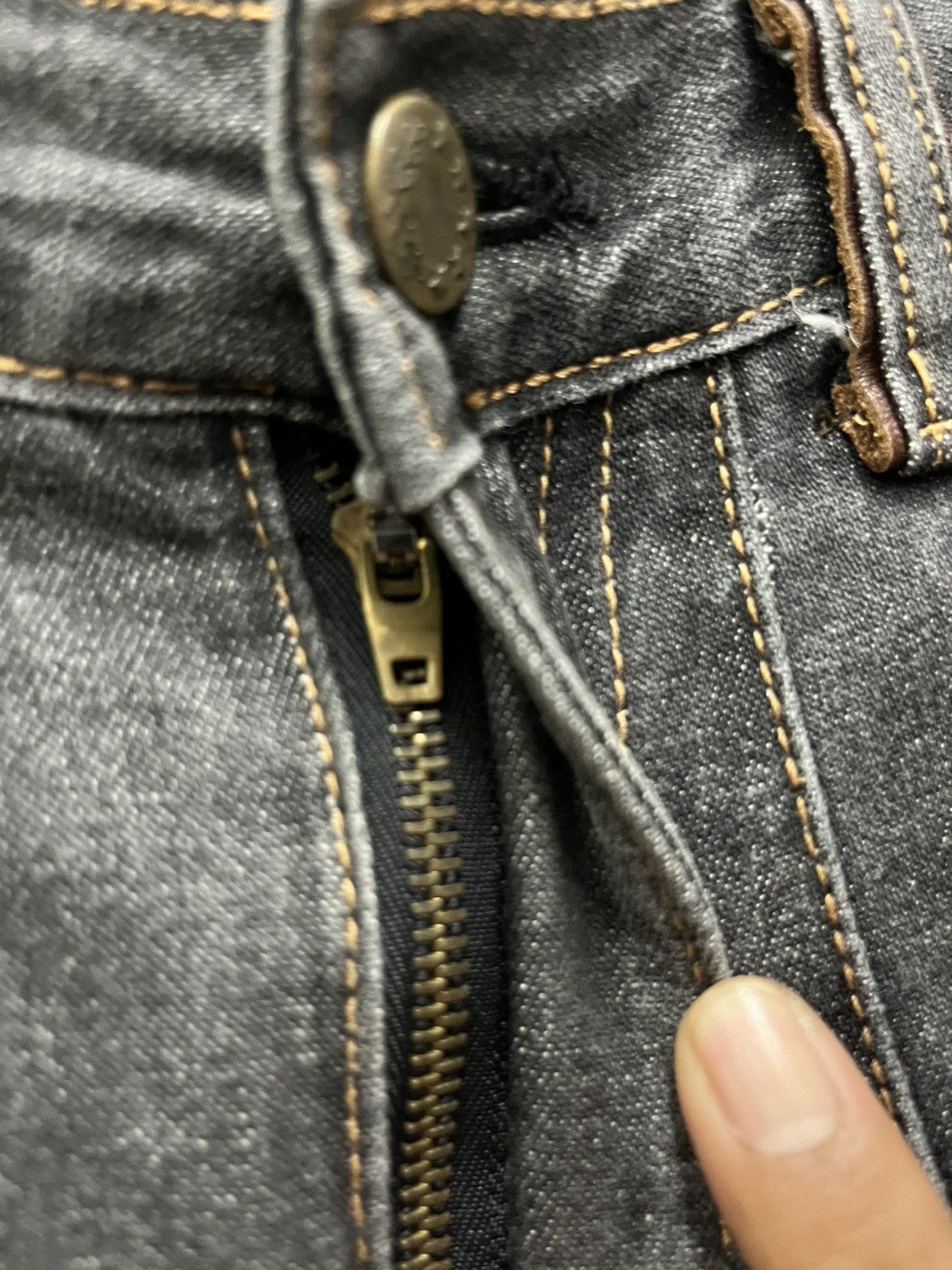 Japanese Brand Vintage Obelisk Custom Leather Denim Size US 31 - 8 Thumbnail