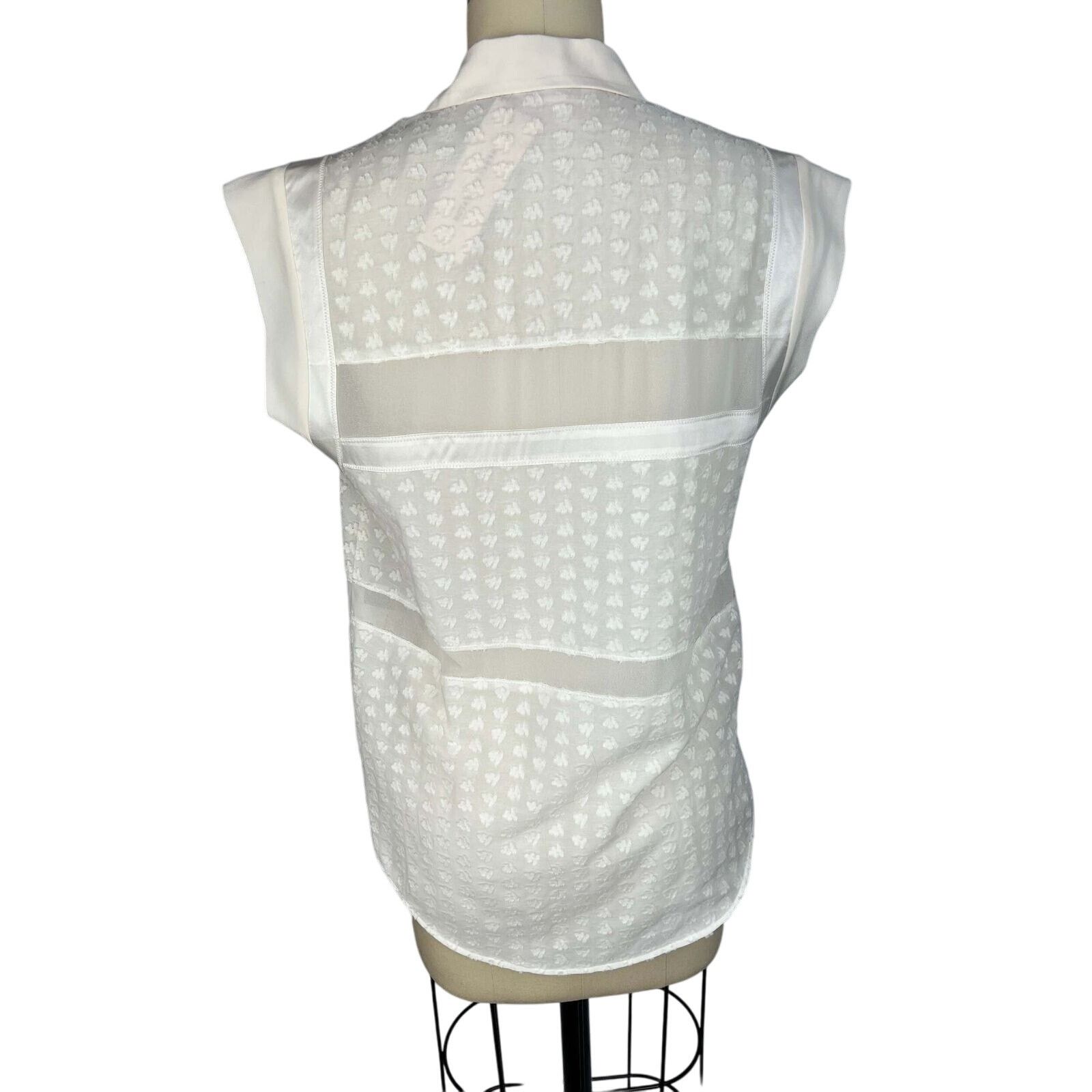 Rebecca Taylor Rebecca Taylor Clip Collar Top sz 0 Size XS / US 0-2 / IT 36-38 - 3 Thumbnail