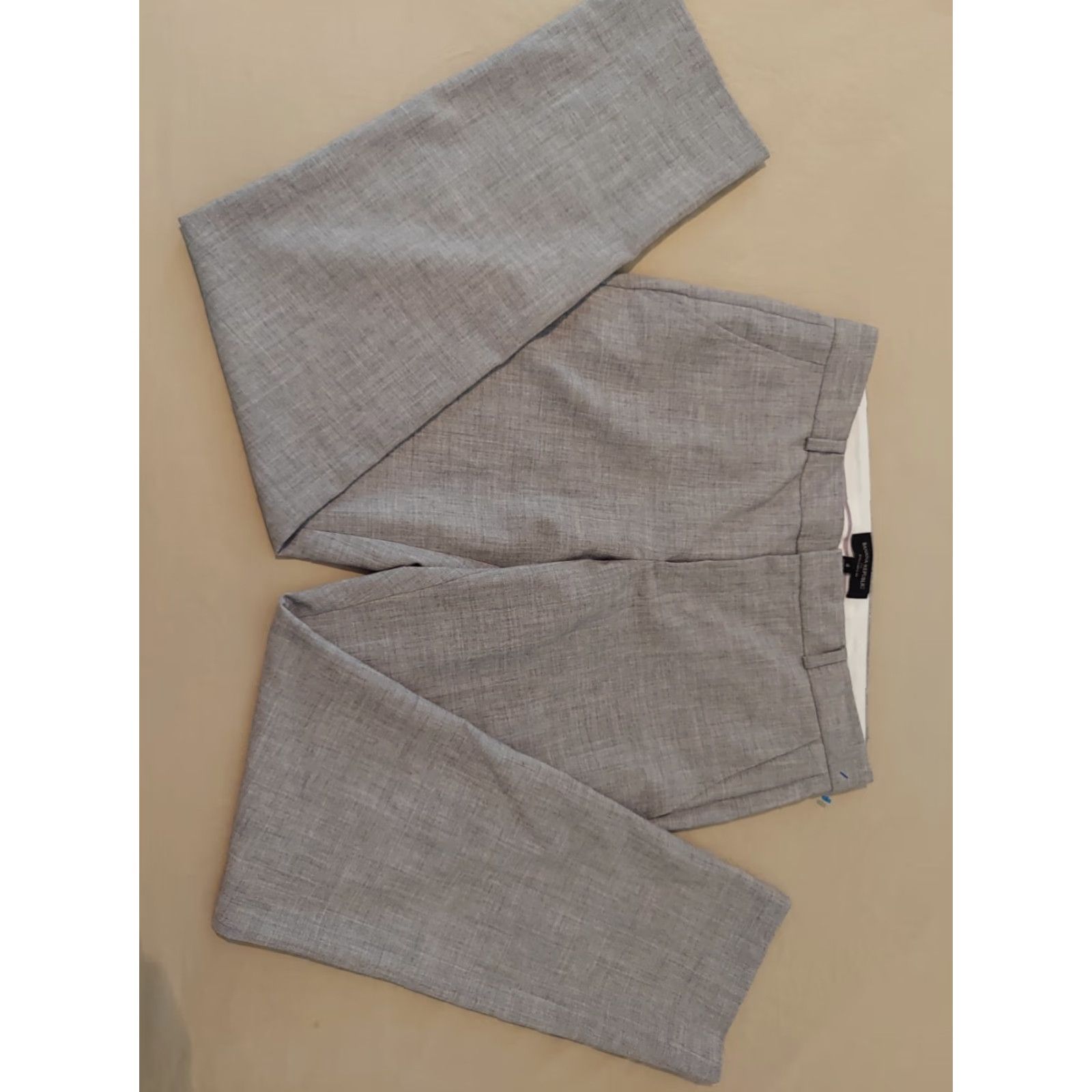 Banana Republic Womens Banana Republic Dress Pants 4 Gray Slack Chino Khaki Trouser Size 27" / US 4 / IT 40 - 4 Thumbnail