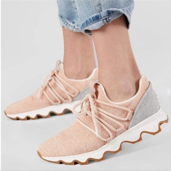 Sorel Sorel Pink/Gray Knit Sneakers Women’s Size 8.5 Grailed