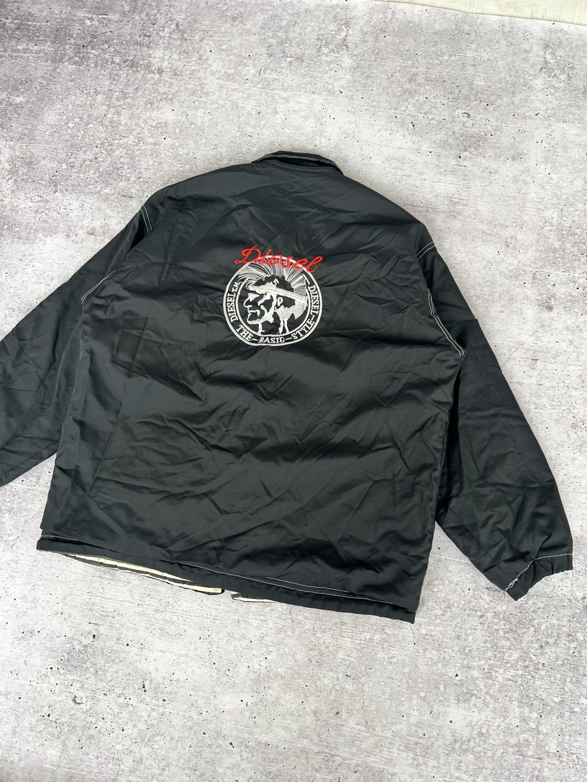 Diesel × Vintage Diesel Vintage Big Logo Black y2k Jacket Size US XL / EU 56 / 4 - 9 Thumbnail