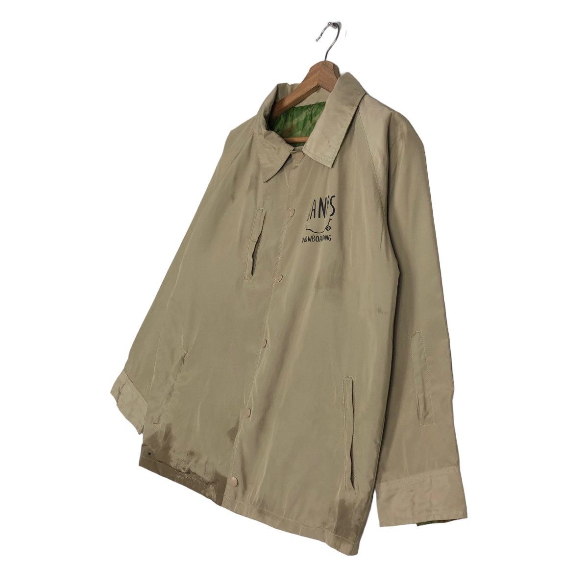 Japanese Brand 🔥Very Worn Bomber Jacket Banps Snowboarding Big Logo Size US M / EU 48-50 / 2 - 2 Thumbnail