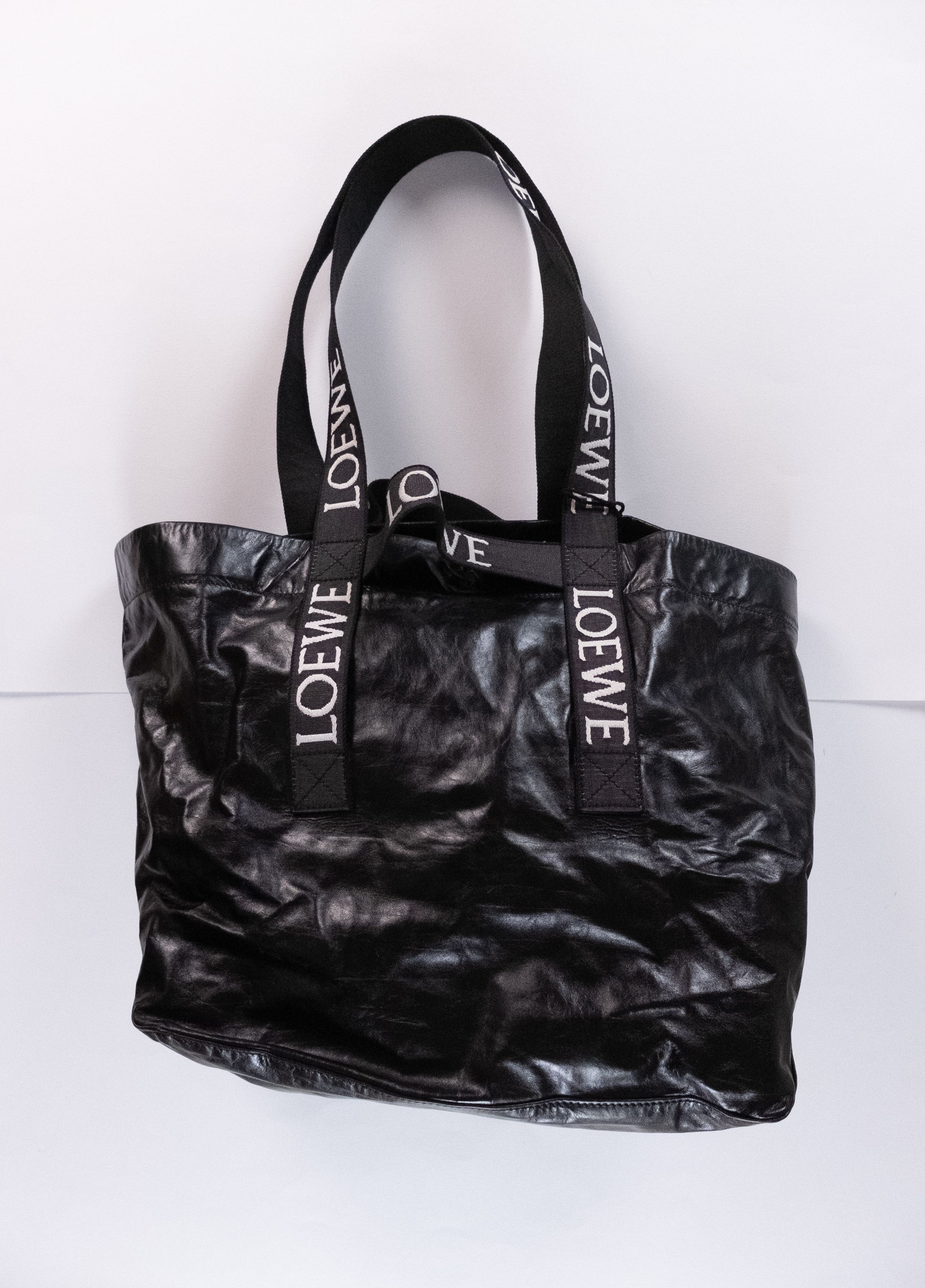 Loewe LOEWE Fold black twin handle lightweight leather tote bag Size ONE SIZE - 6 Thumbnail