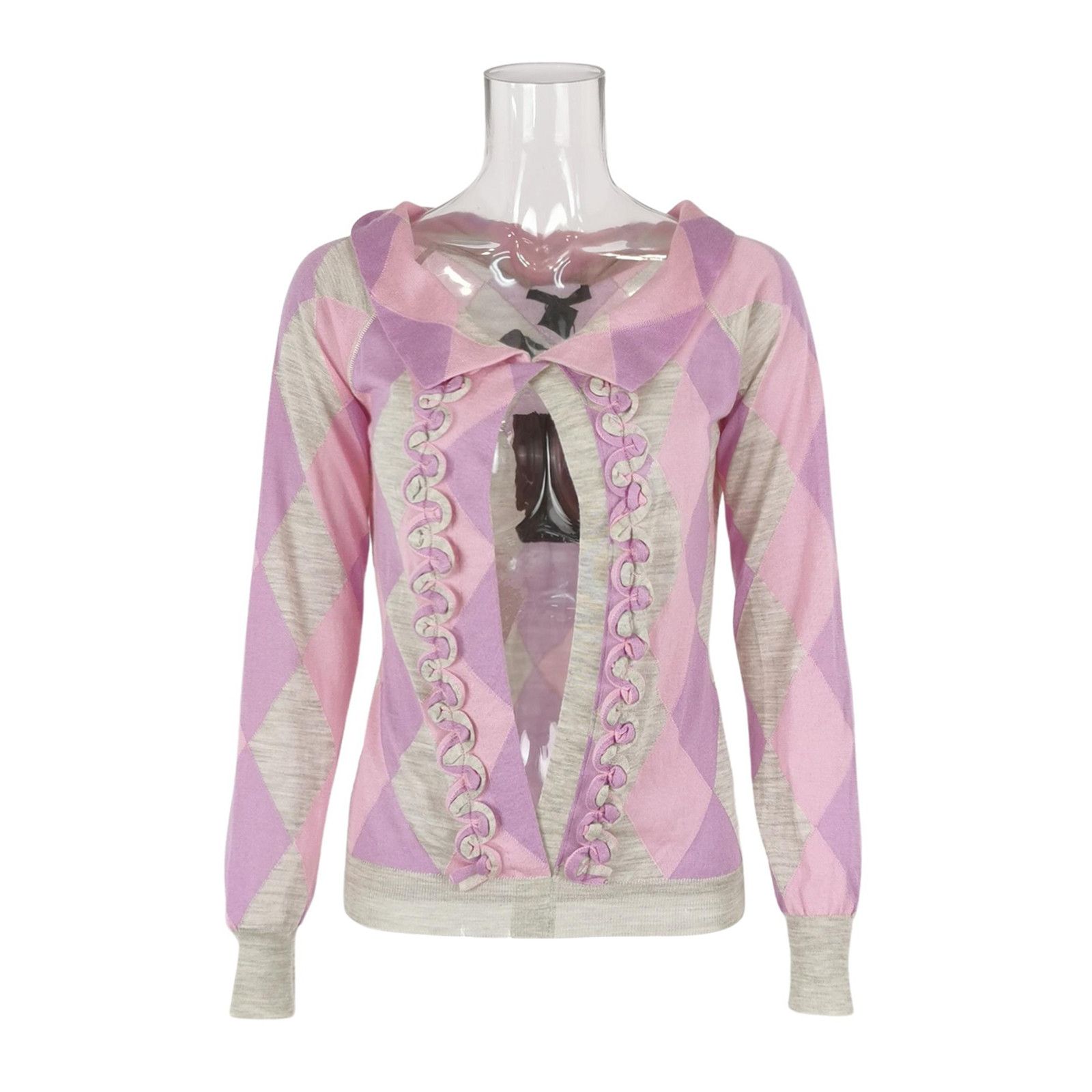 Louis Vuitton Louis Vuitton Argyle Knit Sweater Size S Size S / US 4 / IT 40 - 1 Thumbnail