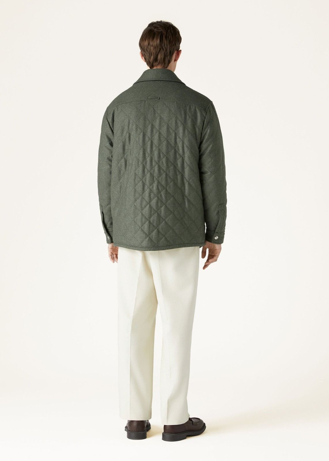 Loro Piana o1srvl11e0125 Shonai Overshirt in Green Size US S / EU 44-46 / 1 - 7 Thumbnail