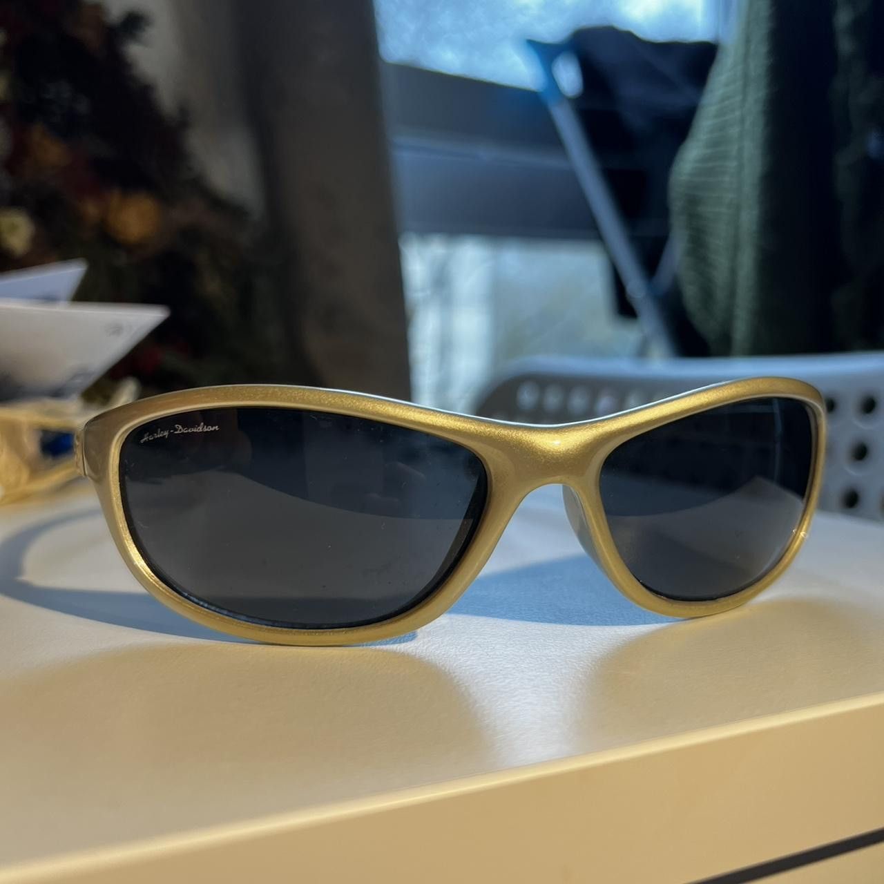Harley Davidson HARLEY-DAVIDSON y2k champagne flame biker sunglasses Size ONE SIZE - 3 Thumbnail