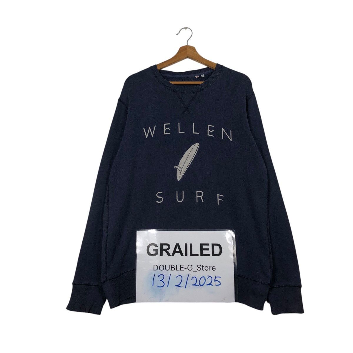 Japanese Brand Wellen Surf Graphic Crewneck Coastal Core Uniqlo UT Collab Size US XL / EU 56 / 4 - 1 Thumbnail