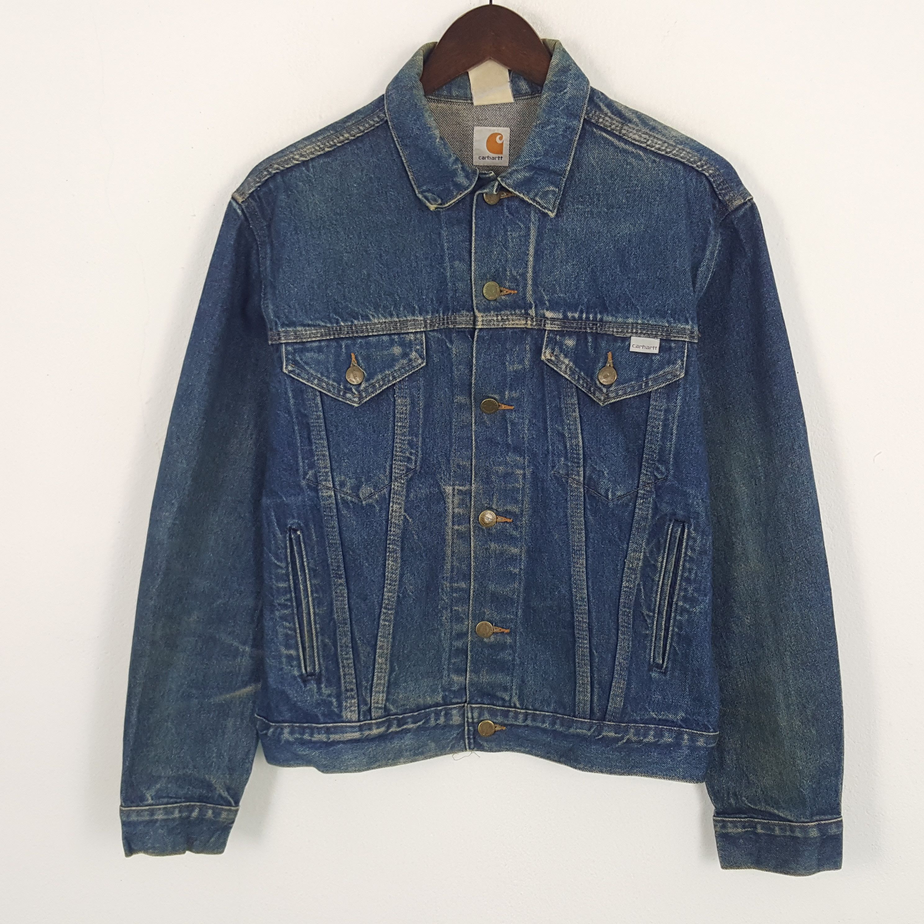Carhartt × Vintage Vintage Carhartt Denim Bikers Jacket Size US M / EU 48-50 / 2 - 1 Thumbnail