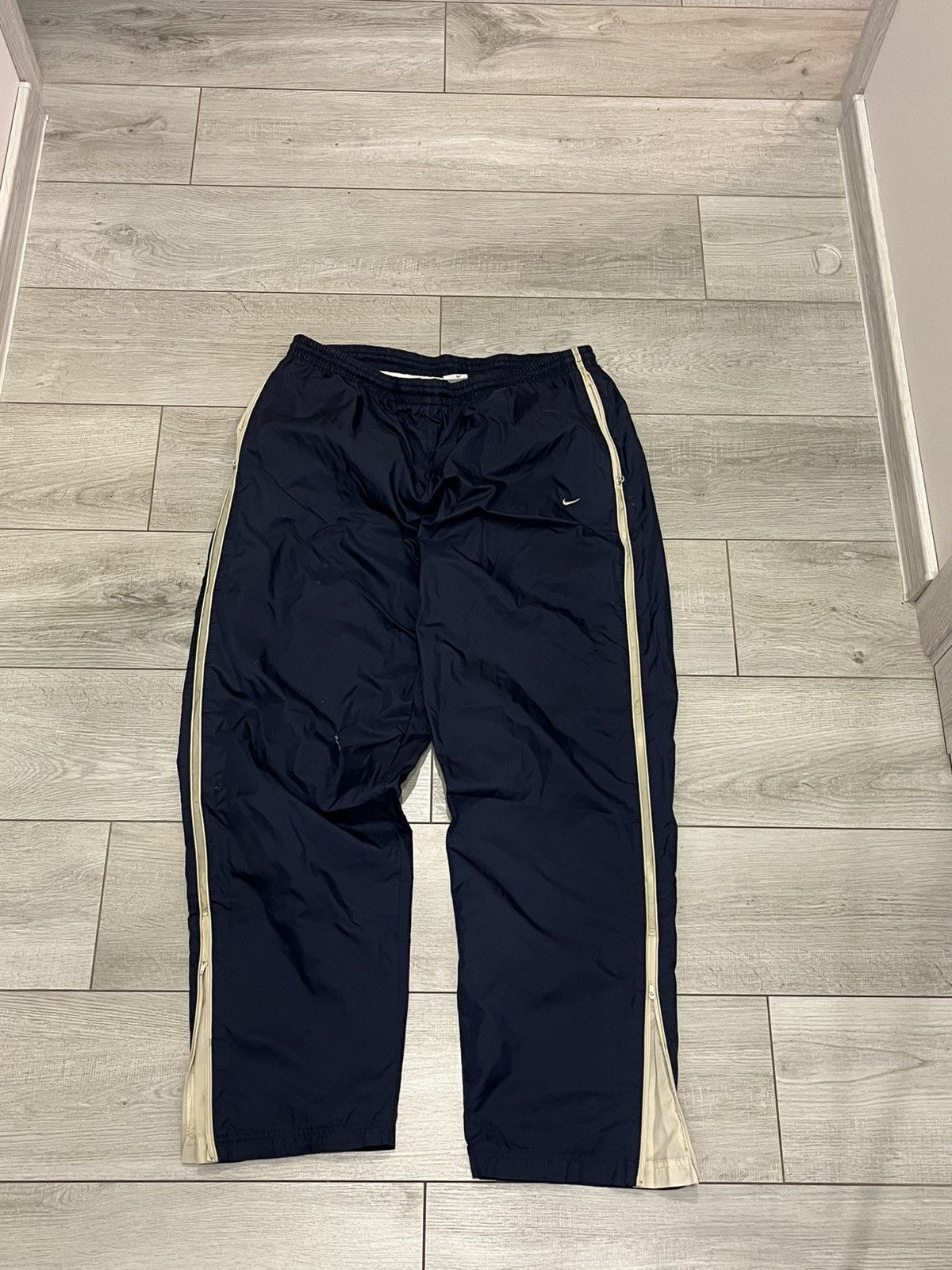 Nike Vintage Nike Track Pants Nylon Y2K 00s Swoosh Striped Size US 40 / EU 56 - 1 Thumbnail