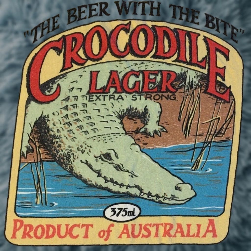 Vintage VINTAGE Crocodile Lager Shirt Men S White 80s 70s 90s Distressed Bar Grunge Australia USA Rock PIR? Size US S / EU 44-46 / 1 - 1 Thumbnail