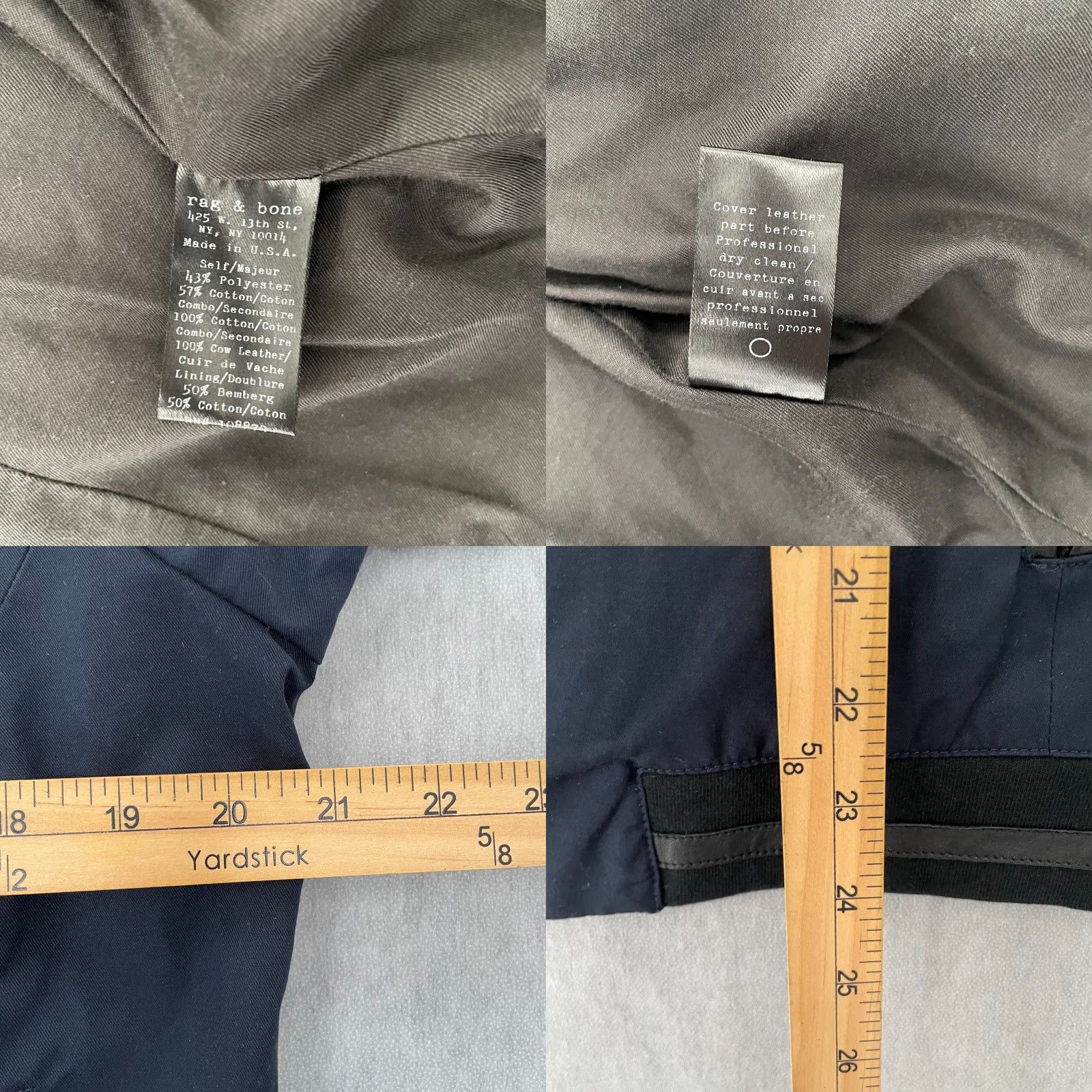 Rag & Bone rag & bone jacket adult 40 blue full zip lined zipper pockets made in usa mens Size US XXS / EU 40 - 8 Thumbnail