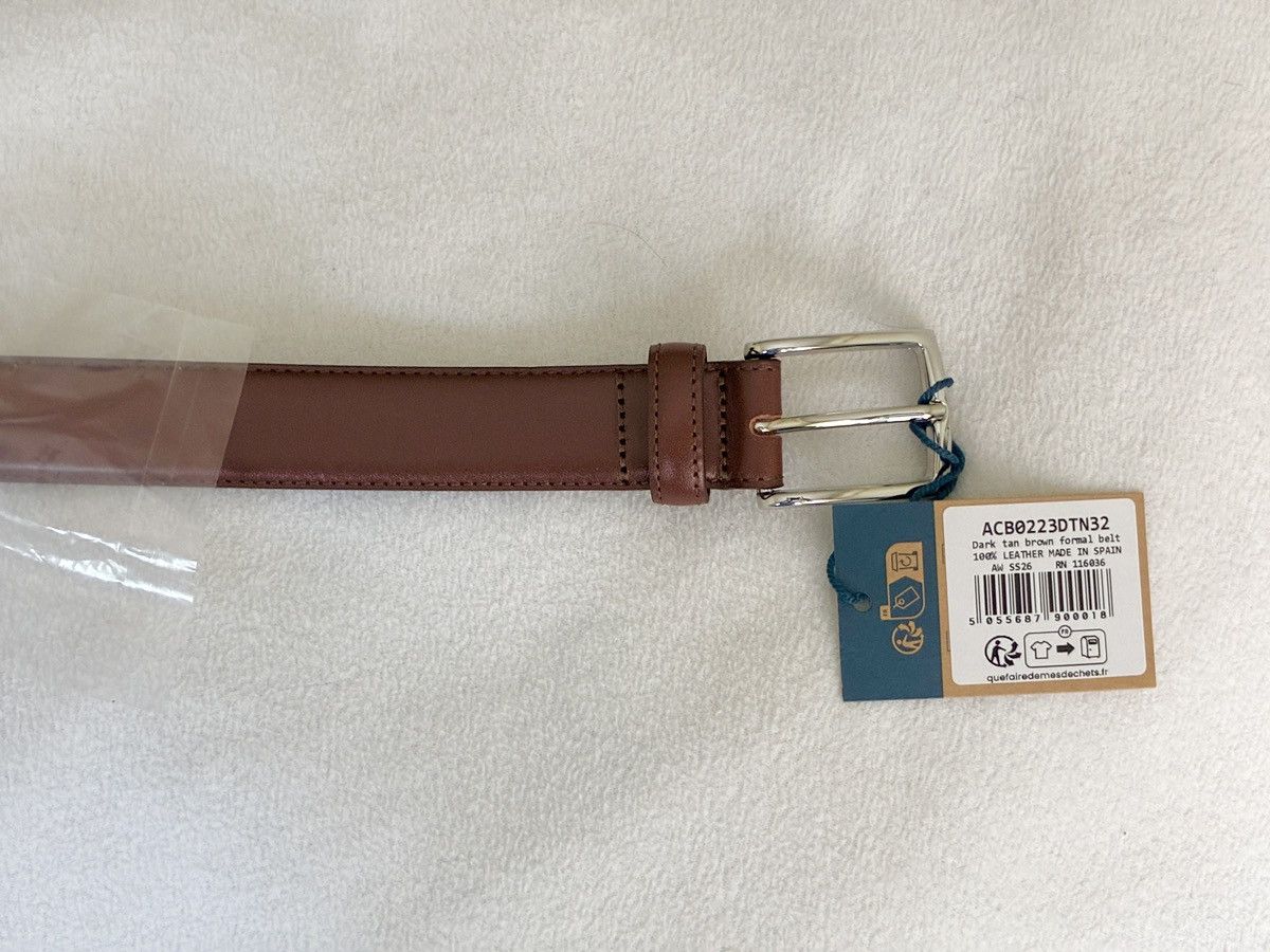 Charles Tyrwhitt Charles Tyrwhitt Chestnut Brown Leather Belt Size 32 - 3 Thumbnail