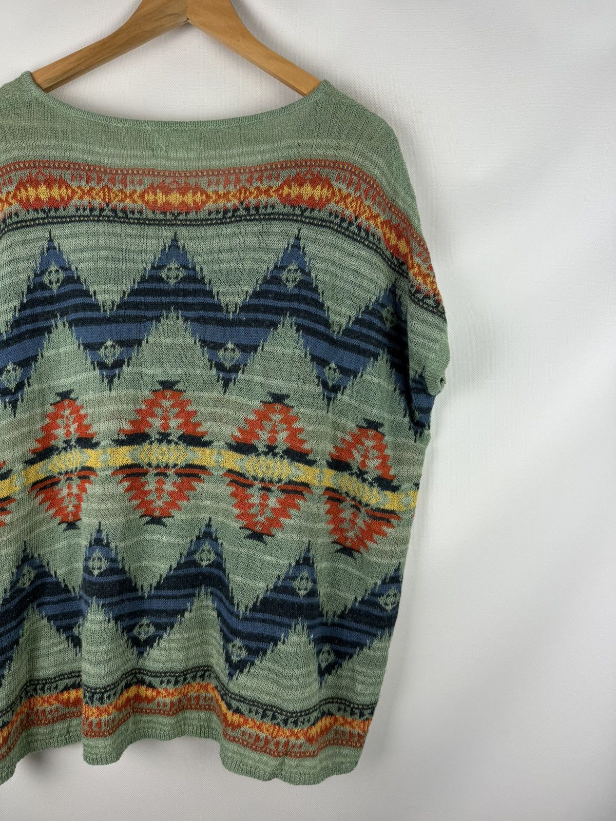 Denim & Supply Ralph Lauren Ralph Lauren Aztec Southwest Pattern Short Sleeve Sweater Size XS / US 0-2 / IT 36-38 - 15 Thumbnail