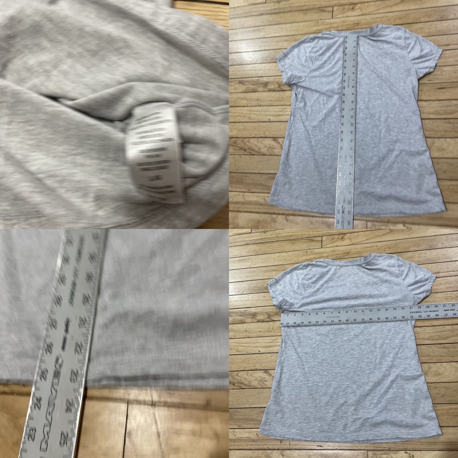 Reebok REEBOK Shirt Womens M Gray Abstract Colorful 90s Y2k Style Graphic Vneck Tee M Size L / US 10 / IT 46 - 8 Thumbnail
